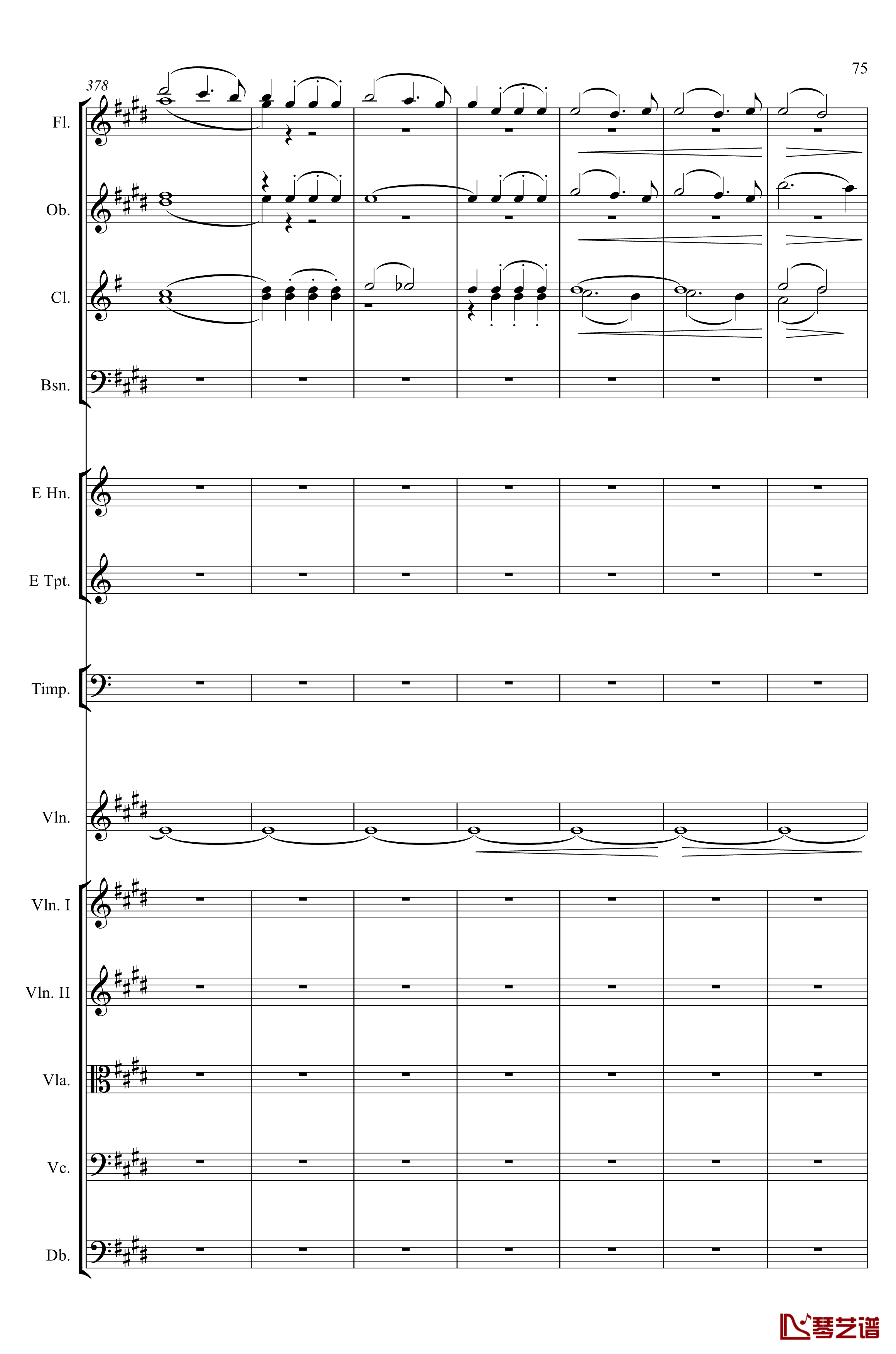 e小调小提琴协奏曲Op.64钢琴谱-第一乐章-门德尔松75