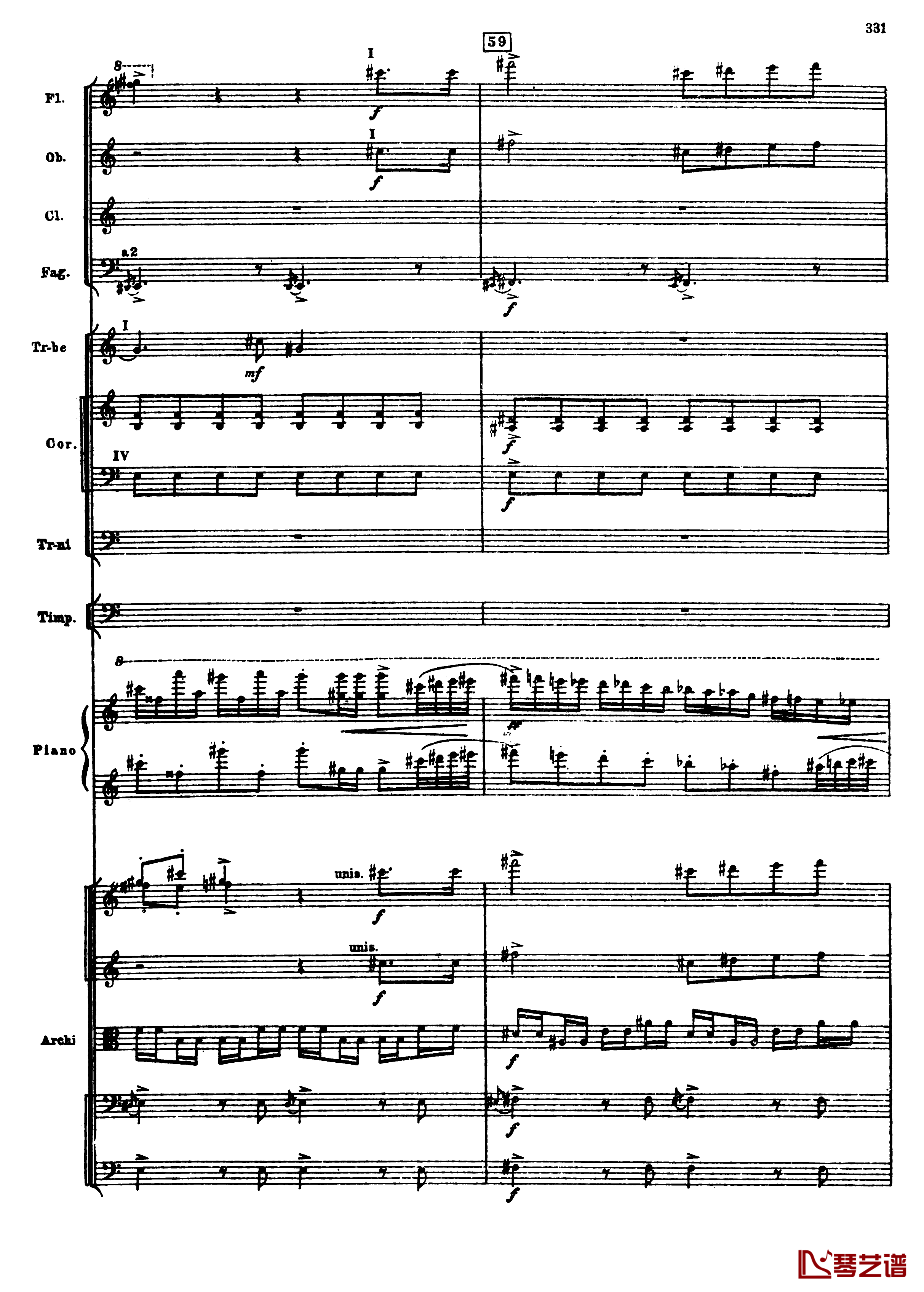 普罗科菲耶夫第三钢琴协奏曲钢琴谱-总谱-普罗科非耶夫63