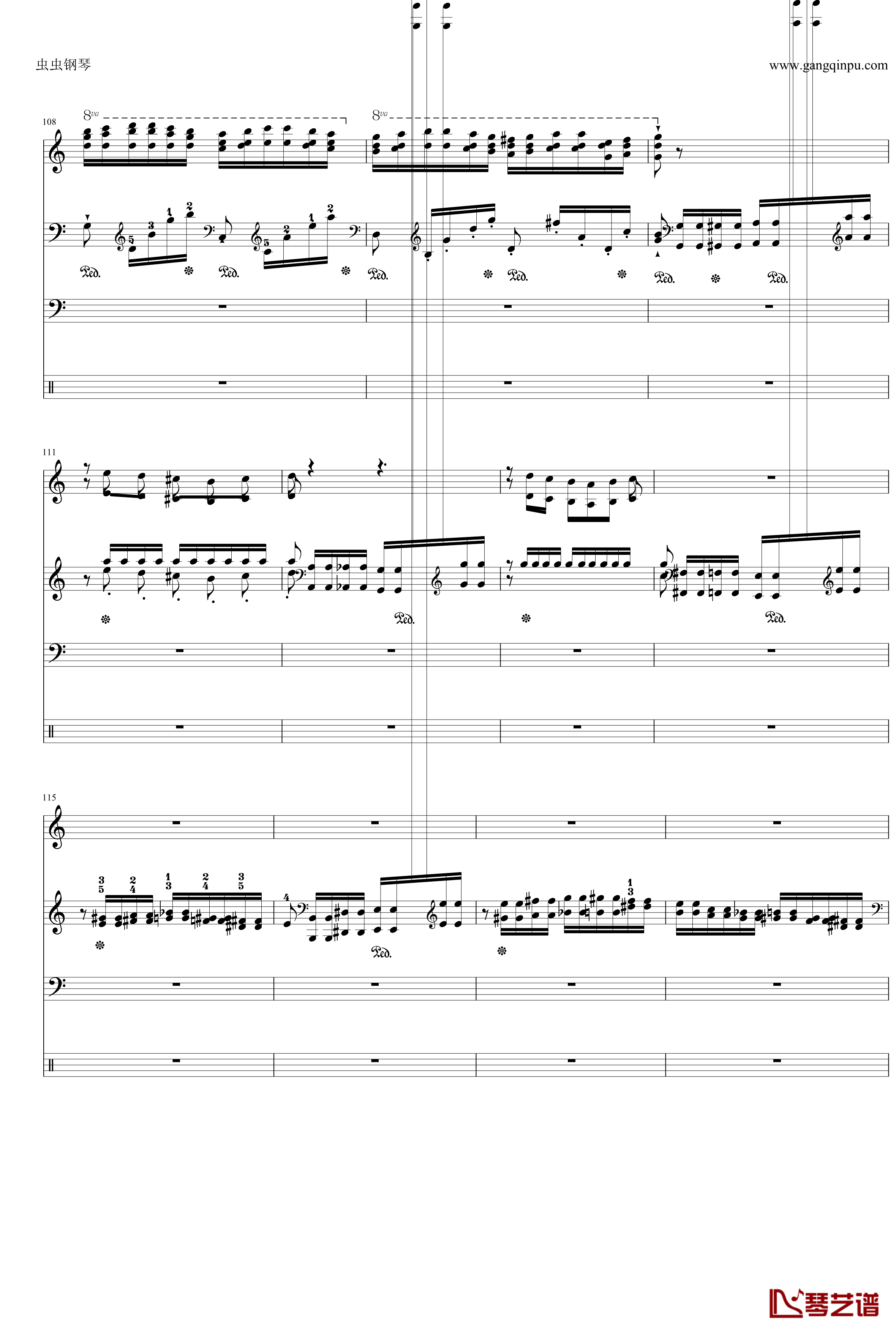 幻想钢琴谱-改编自李斯特的《钟》12