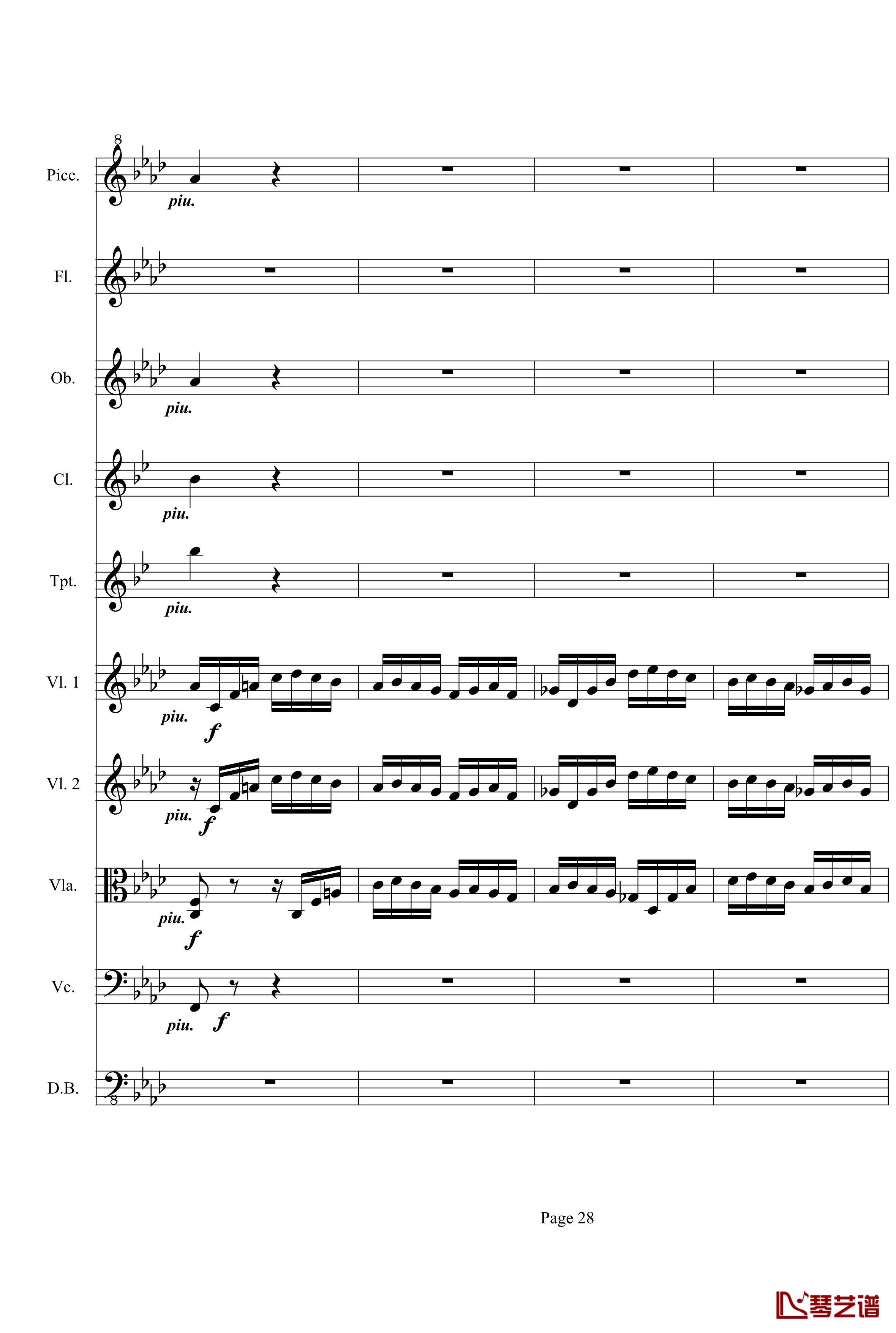 奏鸣曲之交响第23首Ⅲ钢琴谱--贝多芬-beethoven28