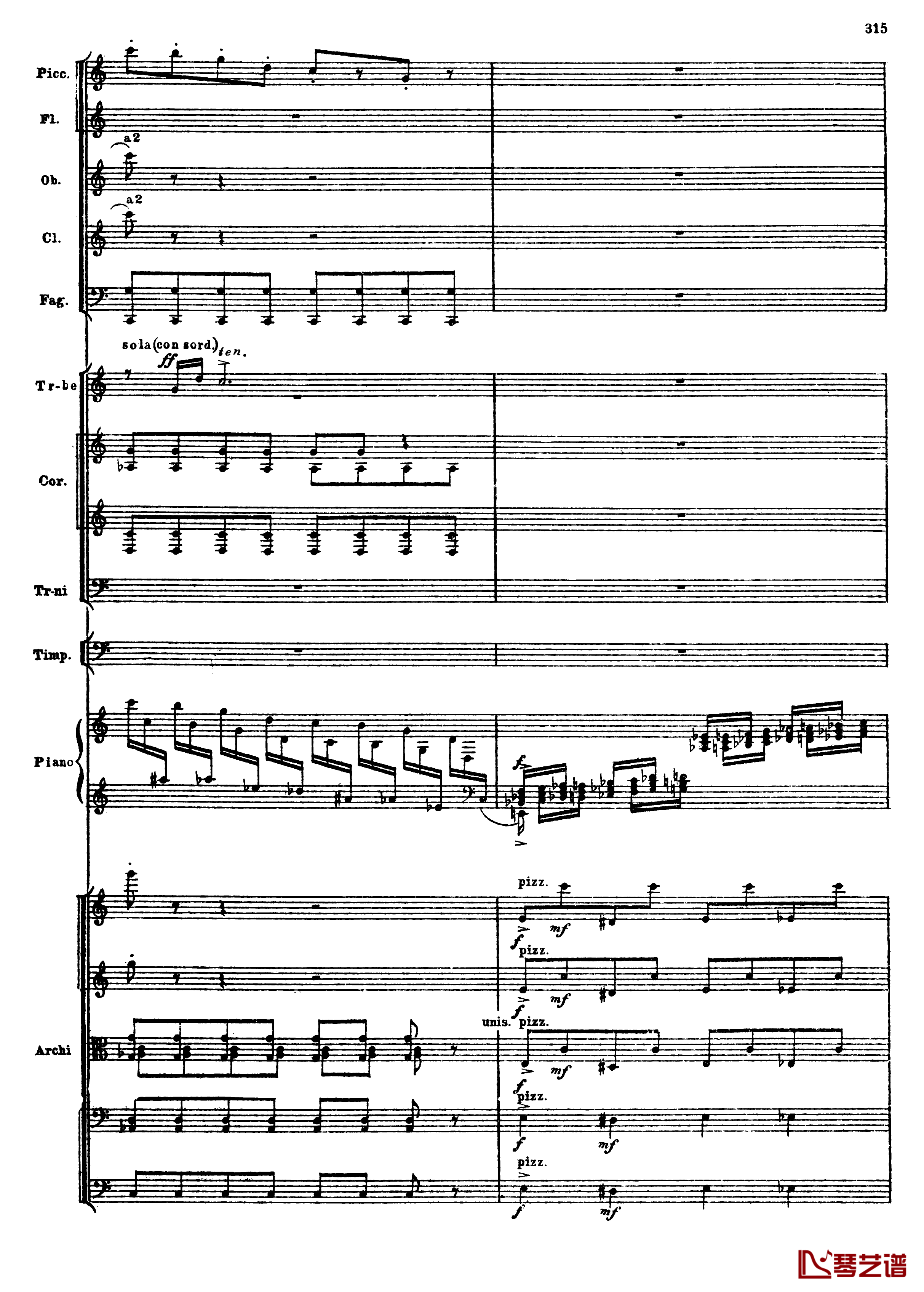 普罗科菲耶夫第三钢琴协奏曲钢琴谱-总谱-普罗科非耶夫47