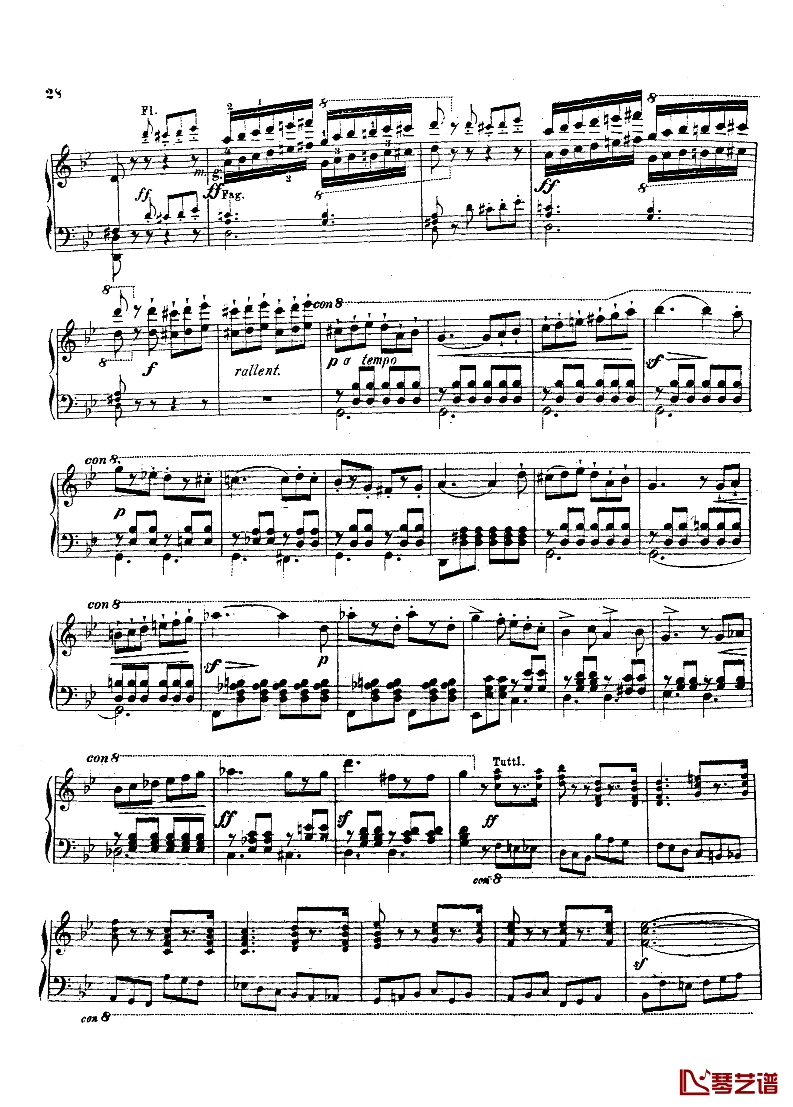g小调第三钢琴协奏曲Op.58钢琴谱-莫谢莱斯27