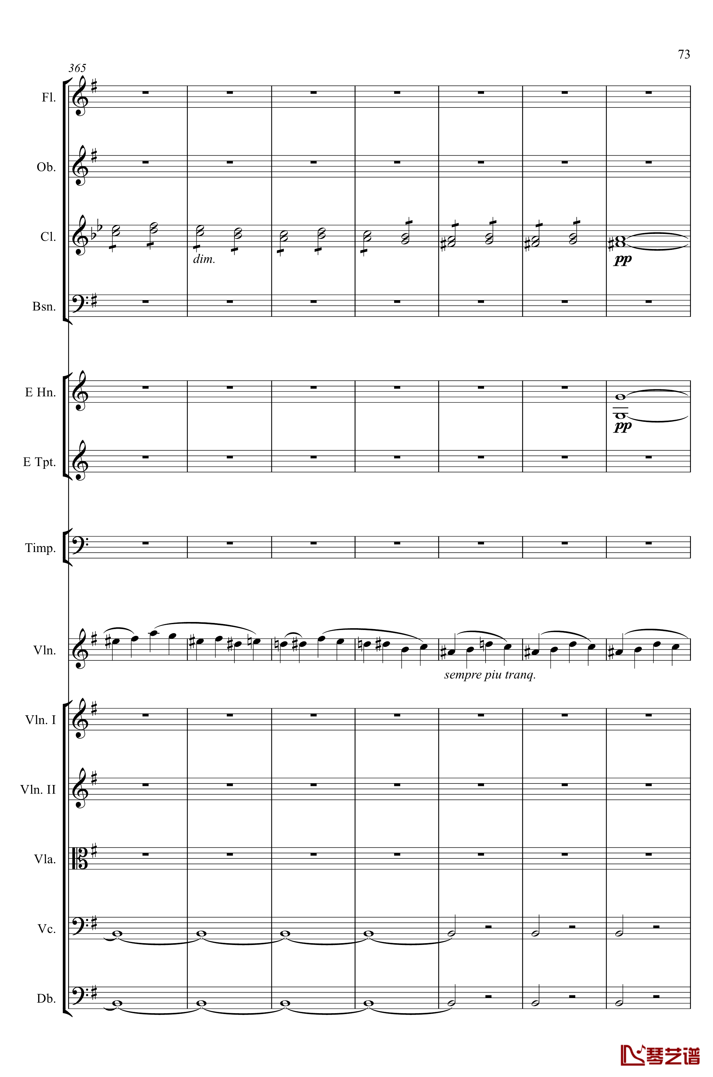 e小调小提琴协奏曲Op.64钢琴谱-第一乐章-门德尔松73