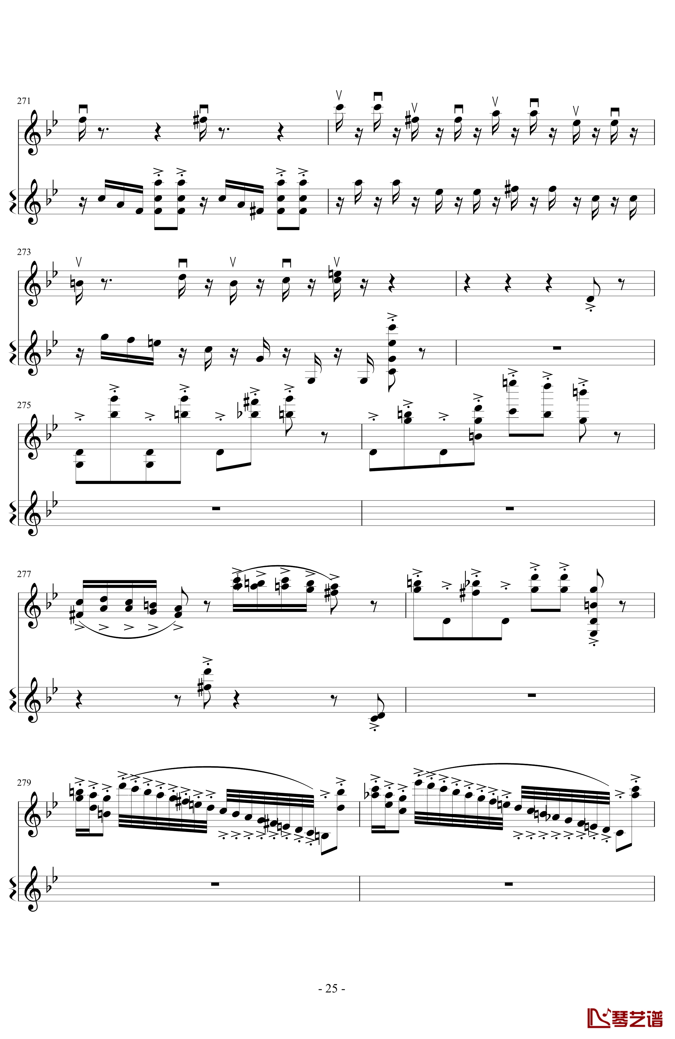 意大利国歌变奏曲钢琴谱-DXF25