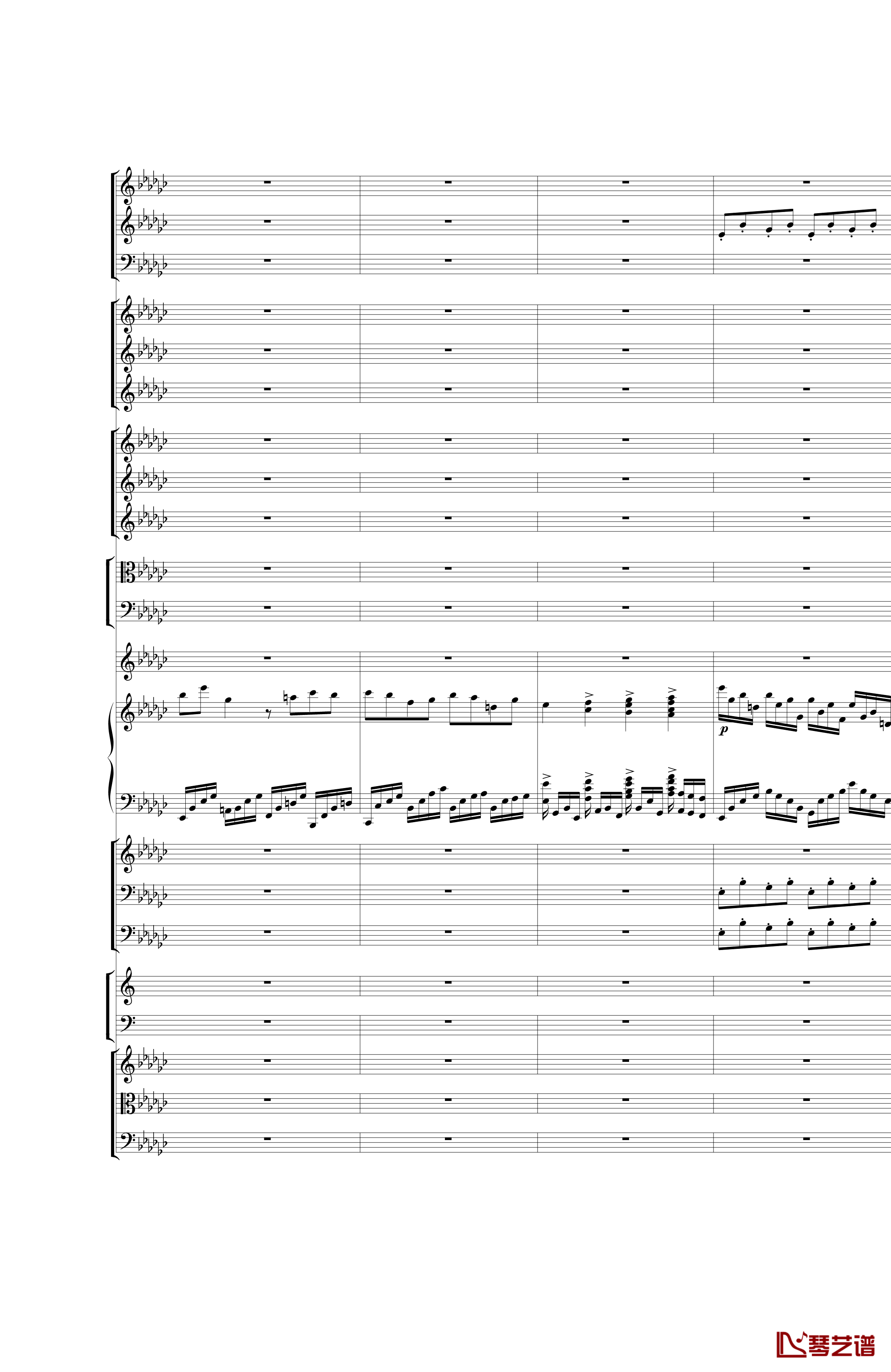 Piano Concerto No.3 in E Flat minor钢琴谱 I.Moderto-热情而辉煌5