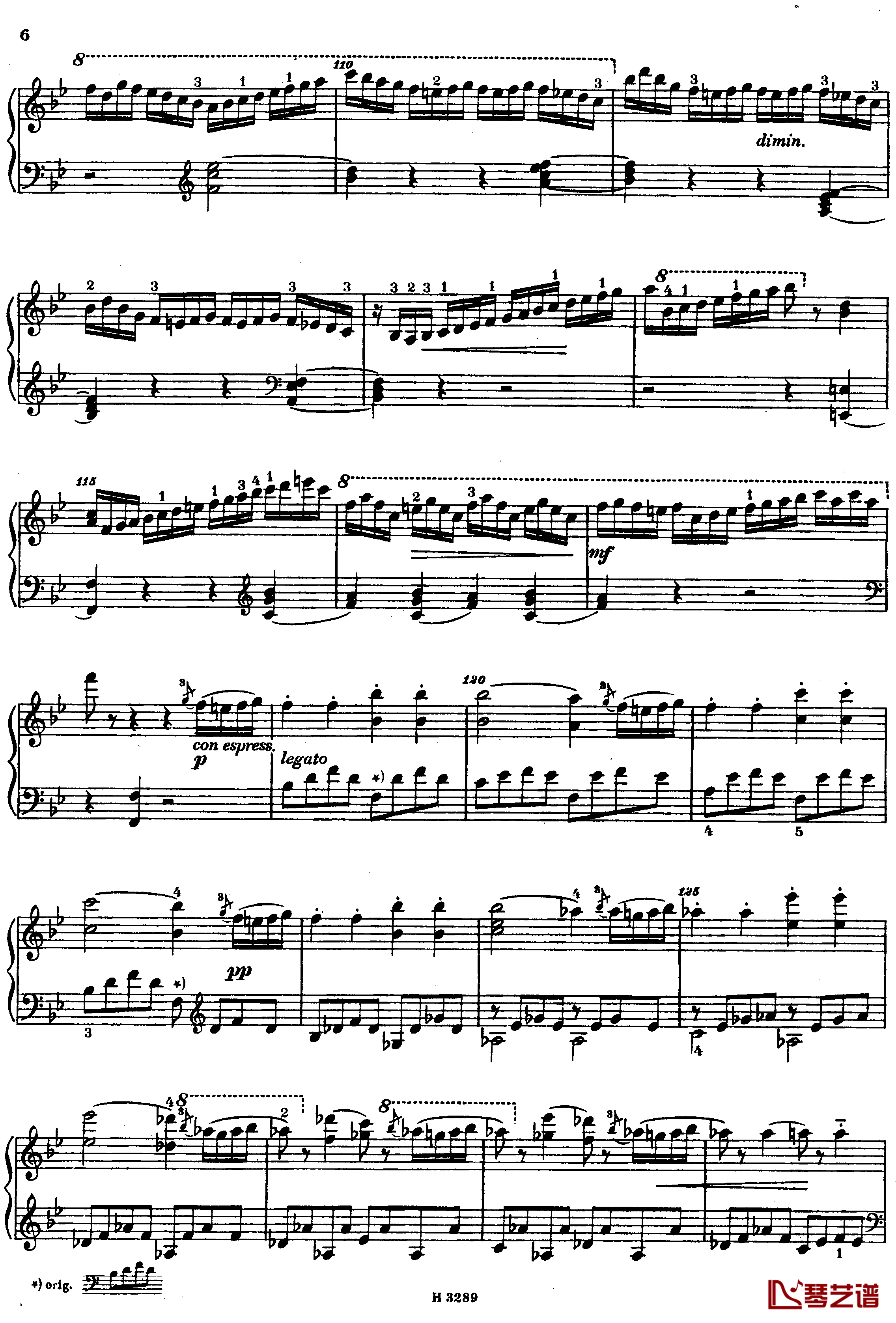 降B大调第八钢琴奏鸣曲Op.23钢琴谱-杜舍克6