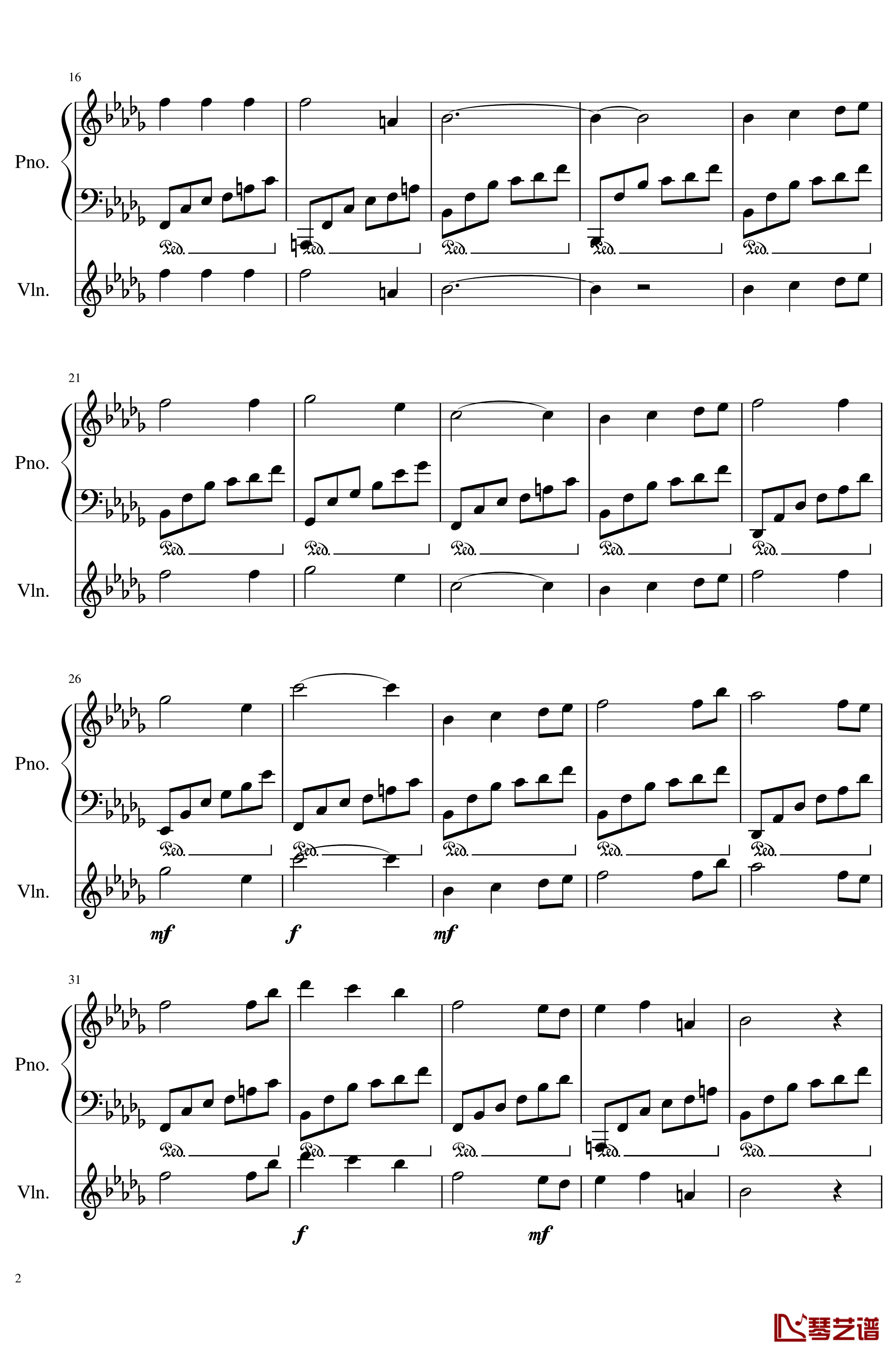 Op.2-2钢琴谱-黎明-SunnyAK472