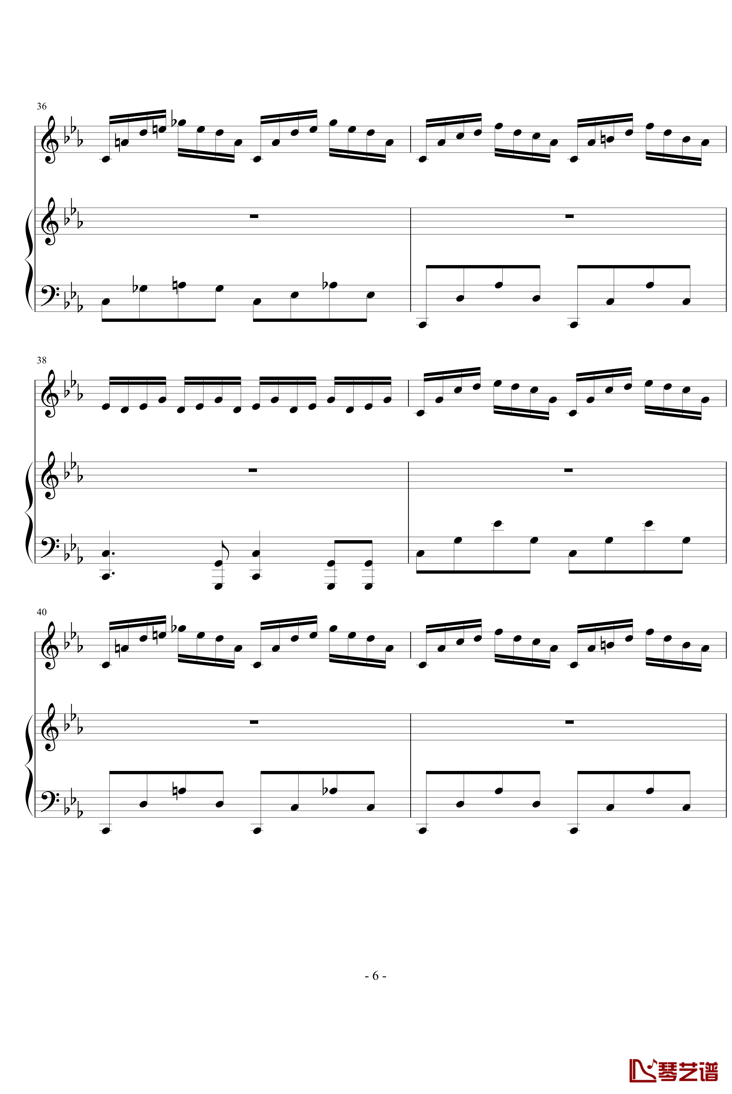 白色的旋律钢琴谱-克莱德曼6