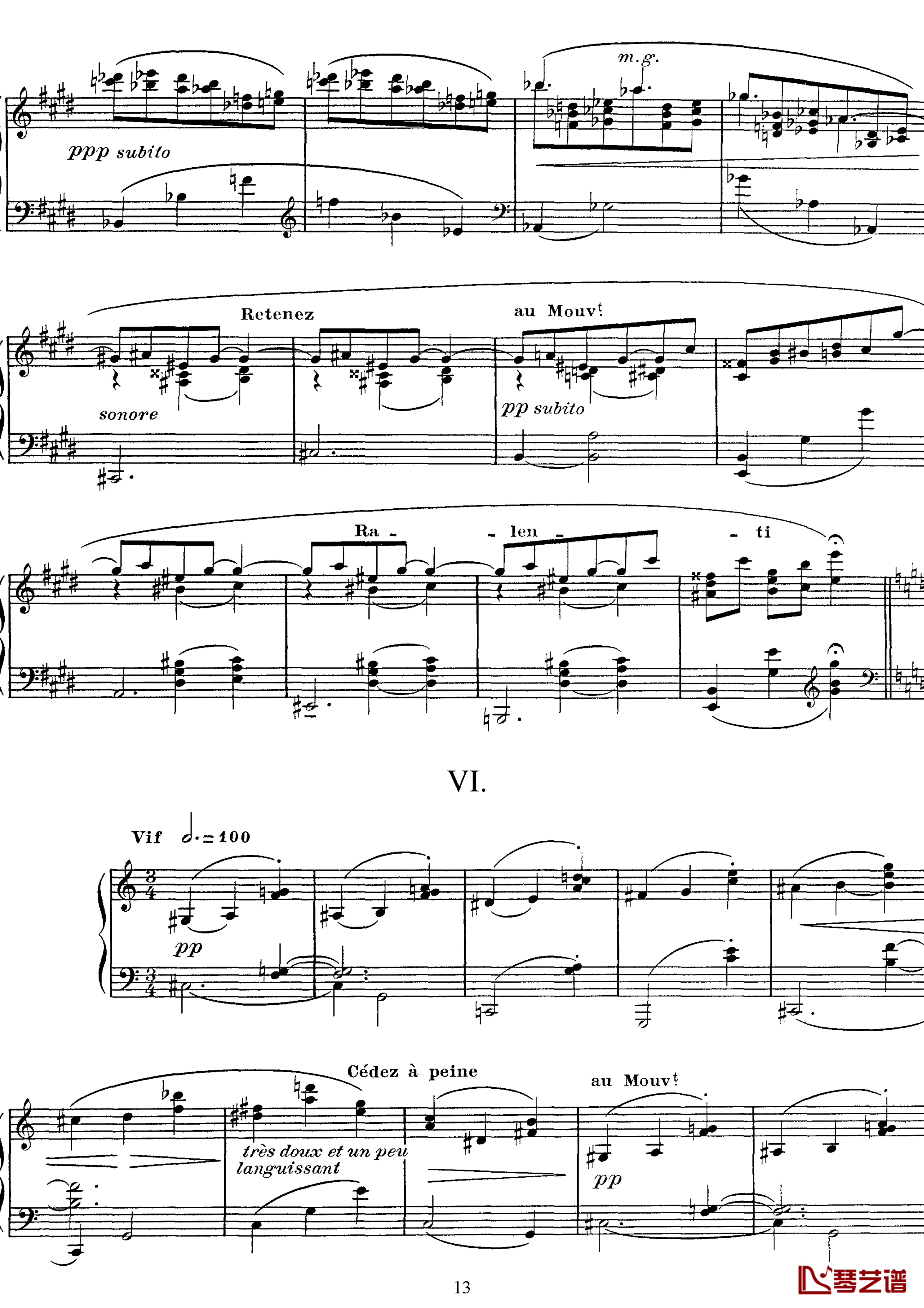 高贵而伤感的圆舞曲钢琴谱-拉威尔-Ravel13