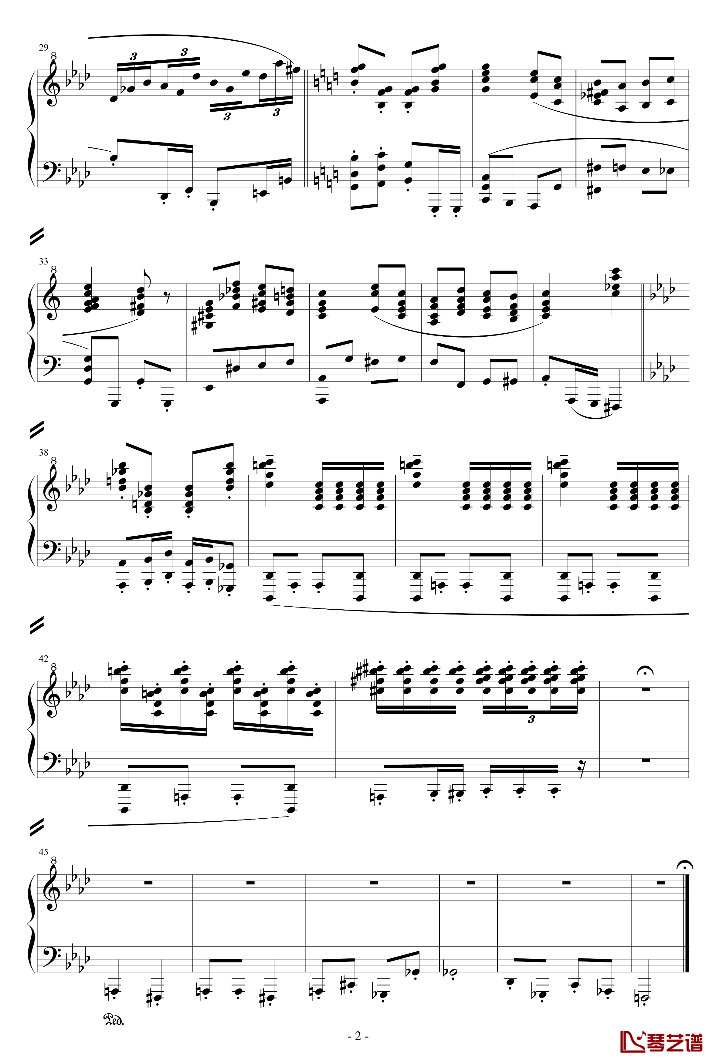 完美的f小调钢琴谱-流行追梦人2