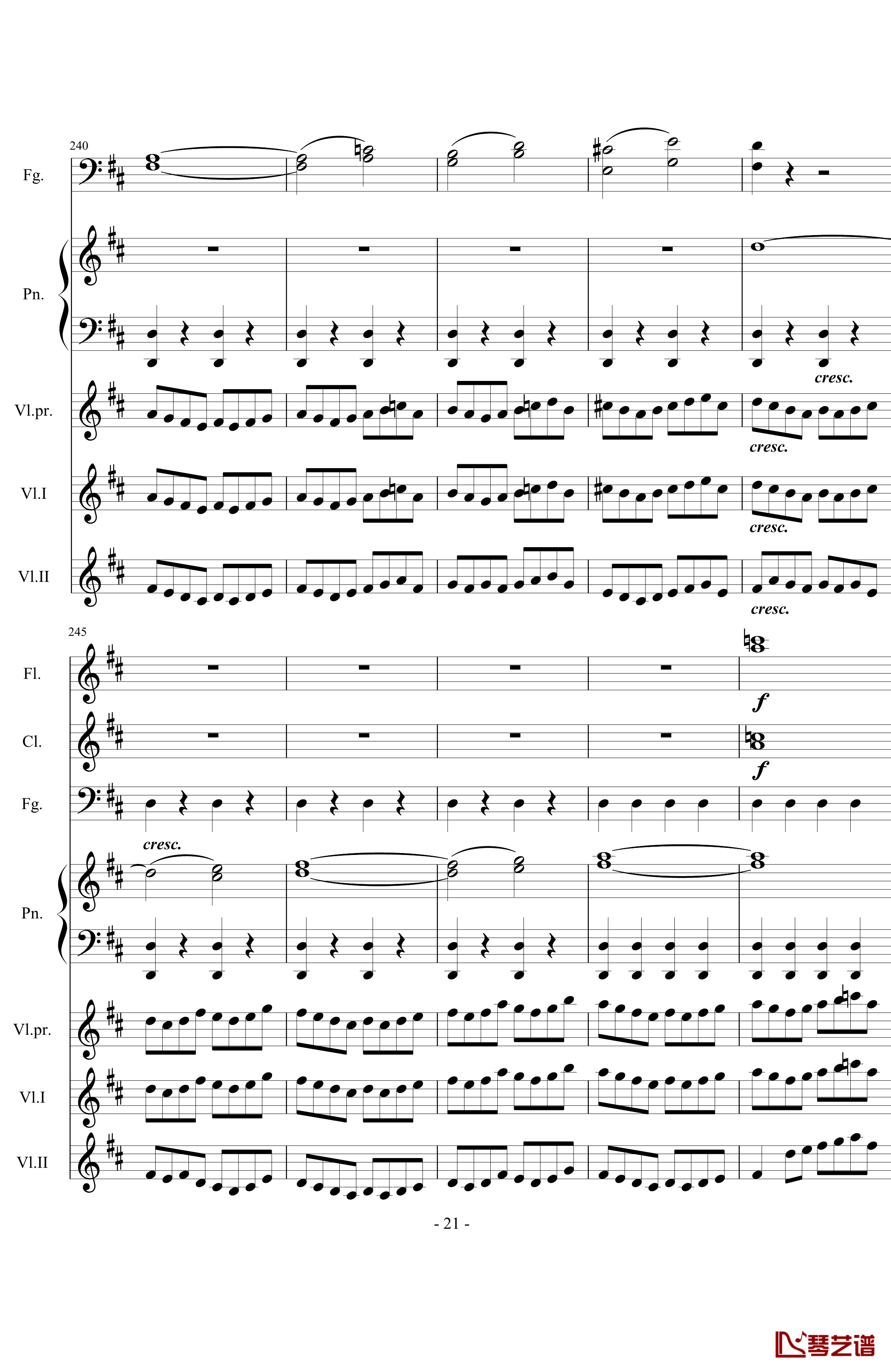 费加罗的婚礼钢琴谱-莫扎特21