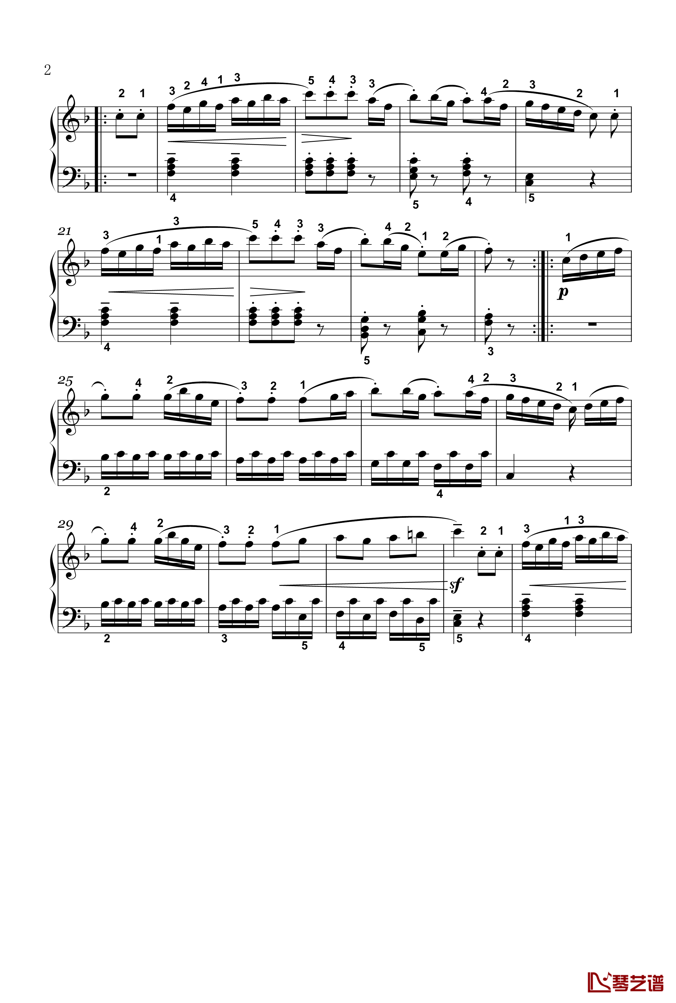 回旋曲钢琴谱-四级-普莱耶尔2