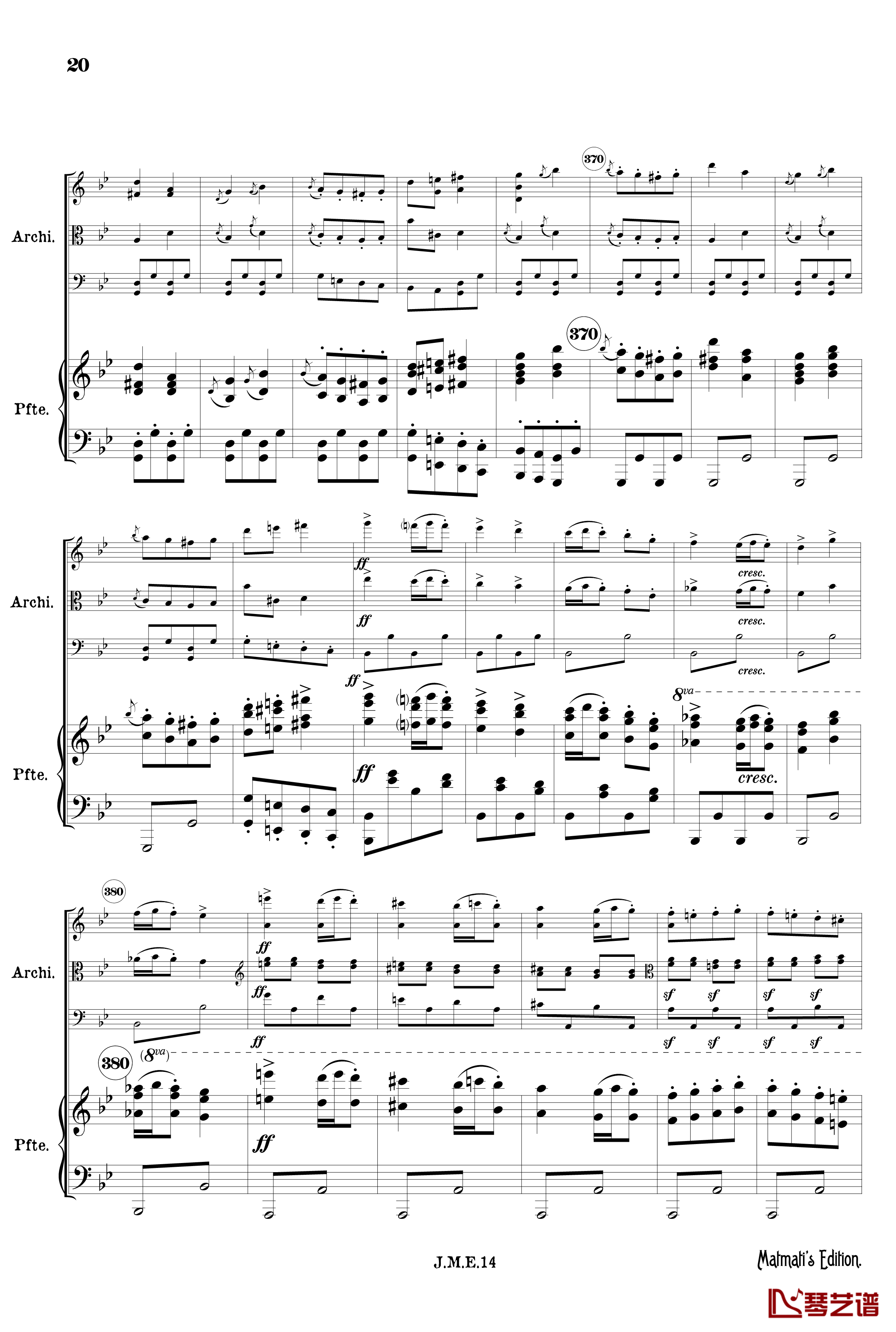 g小调第一钢琴四重奏 Op.25  第四乐章 吉普赛回旋曲钢琴谱-勃拉姆斯21