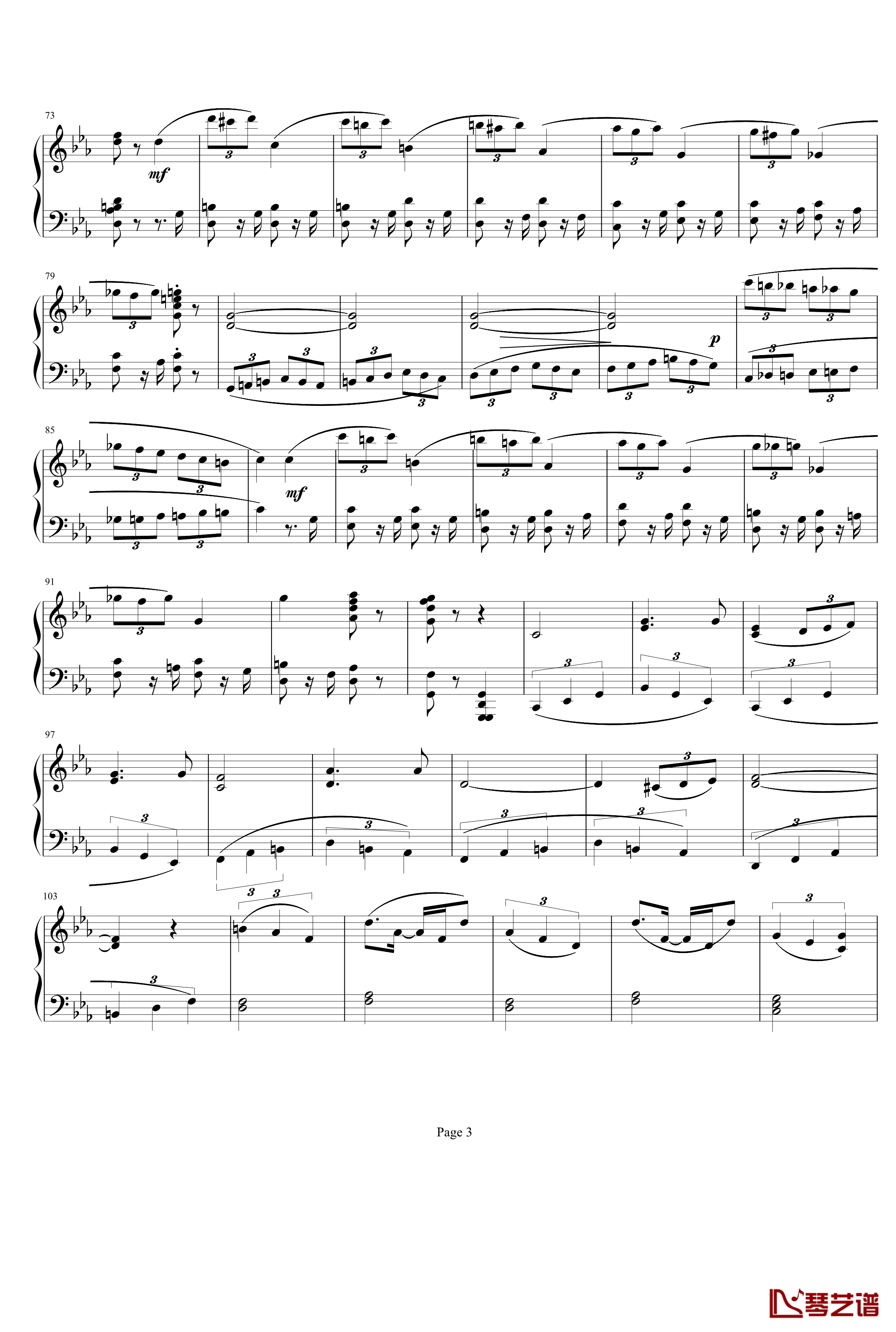 钢琴奏鸣曲4钢琴谱-项道荣3