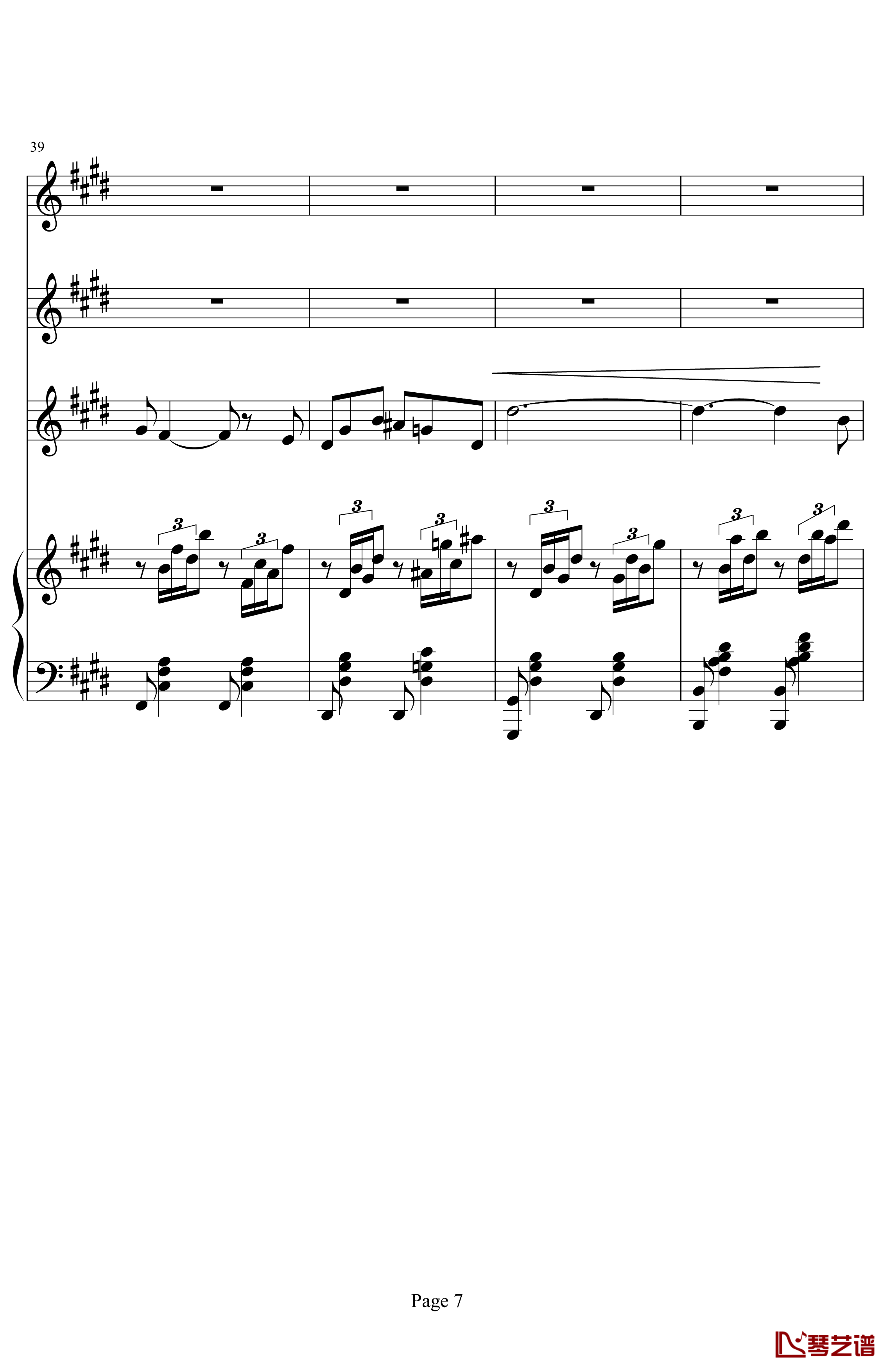 Mattinata钢琴谱-黎明-世界名曲7