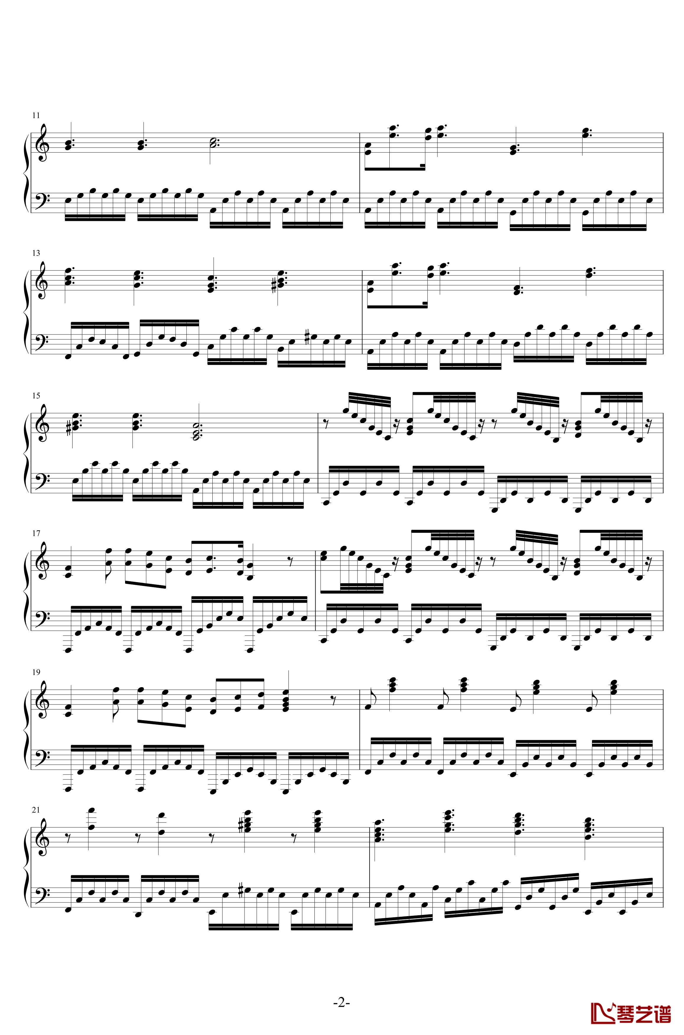 暗涌钢琴谱-纯演奏版，完美版-王菲2