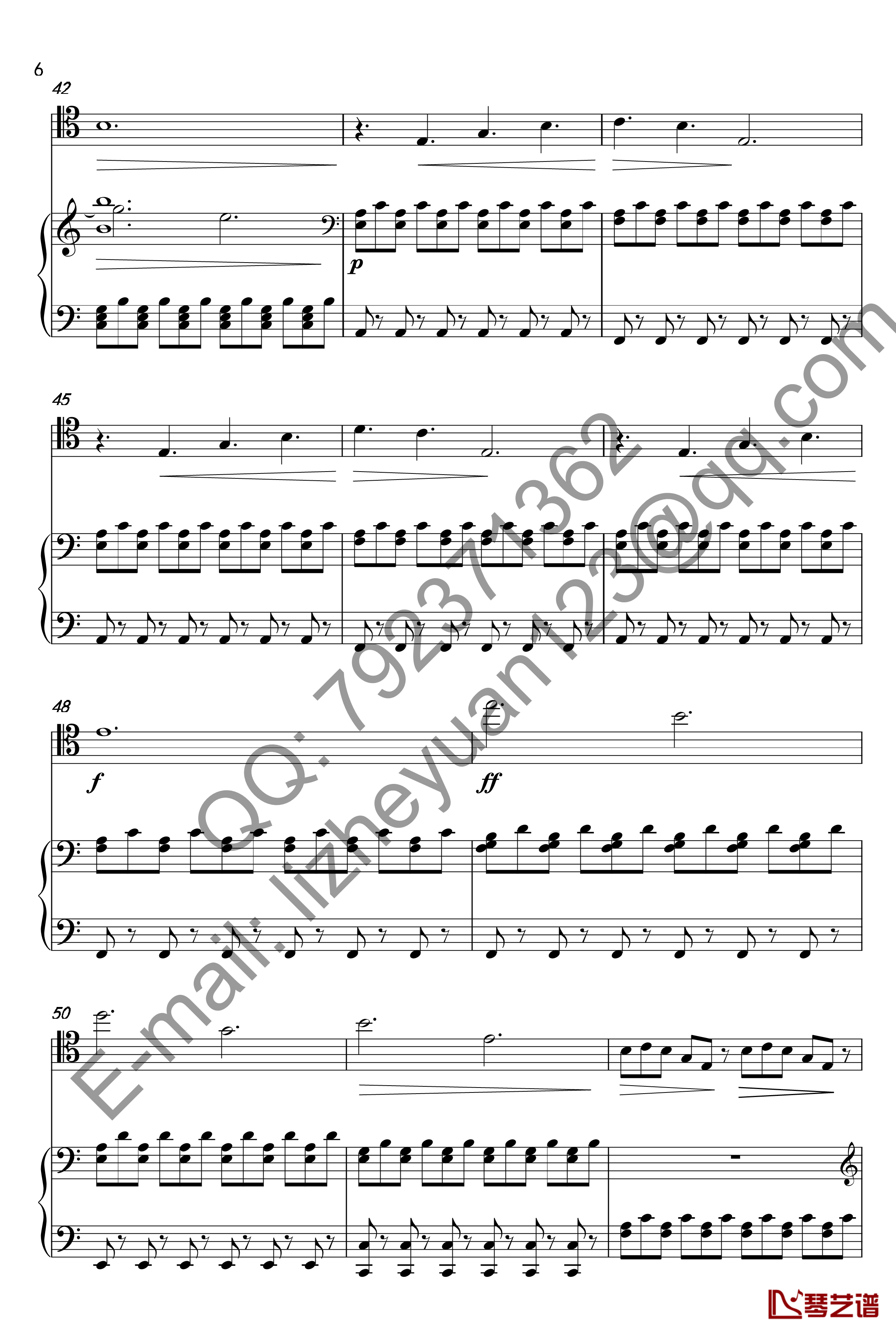唐顿庄园主题曲钢琴谱-钢琴+大提琴-唐顿庄园6