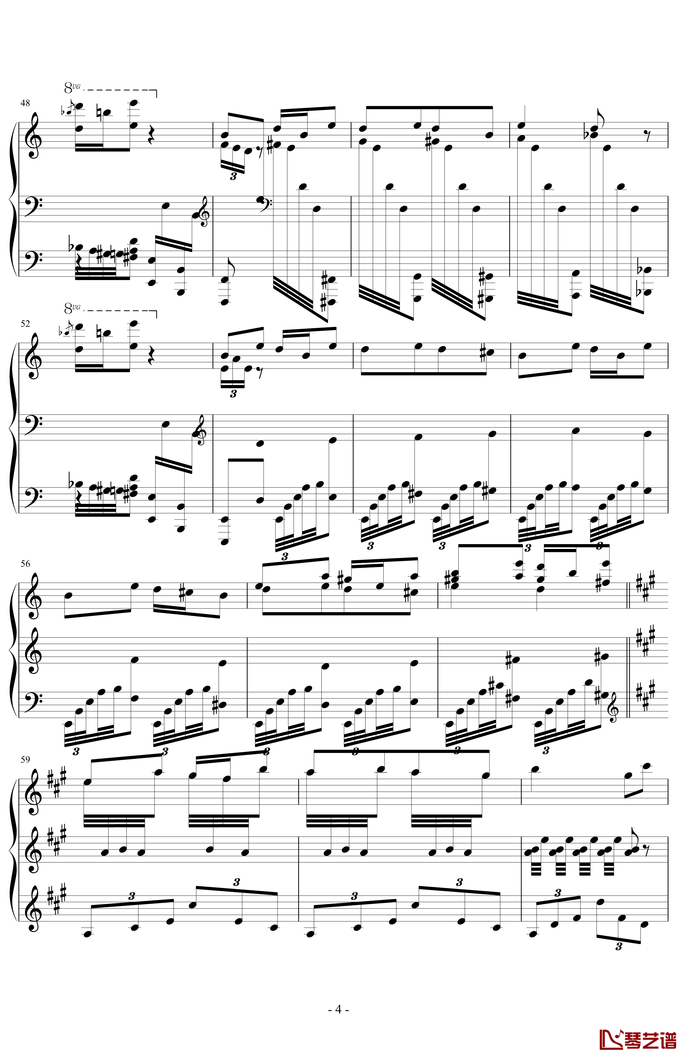 彼得鲁什卡钢琴谱-斯特拉文斯基4