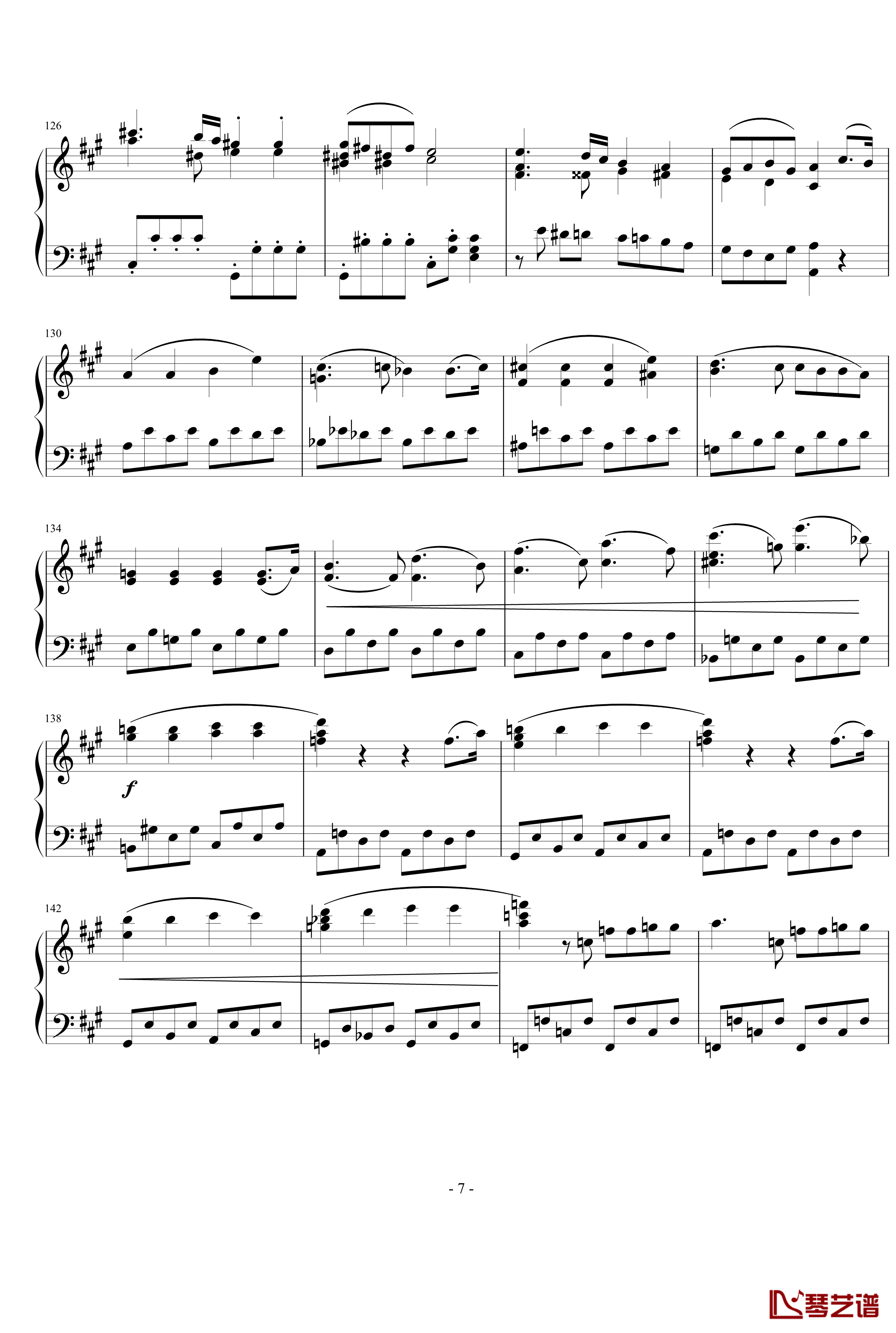 A大调奏鸣曲第一乐章钢琴谱-清代皇帝7