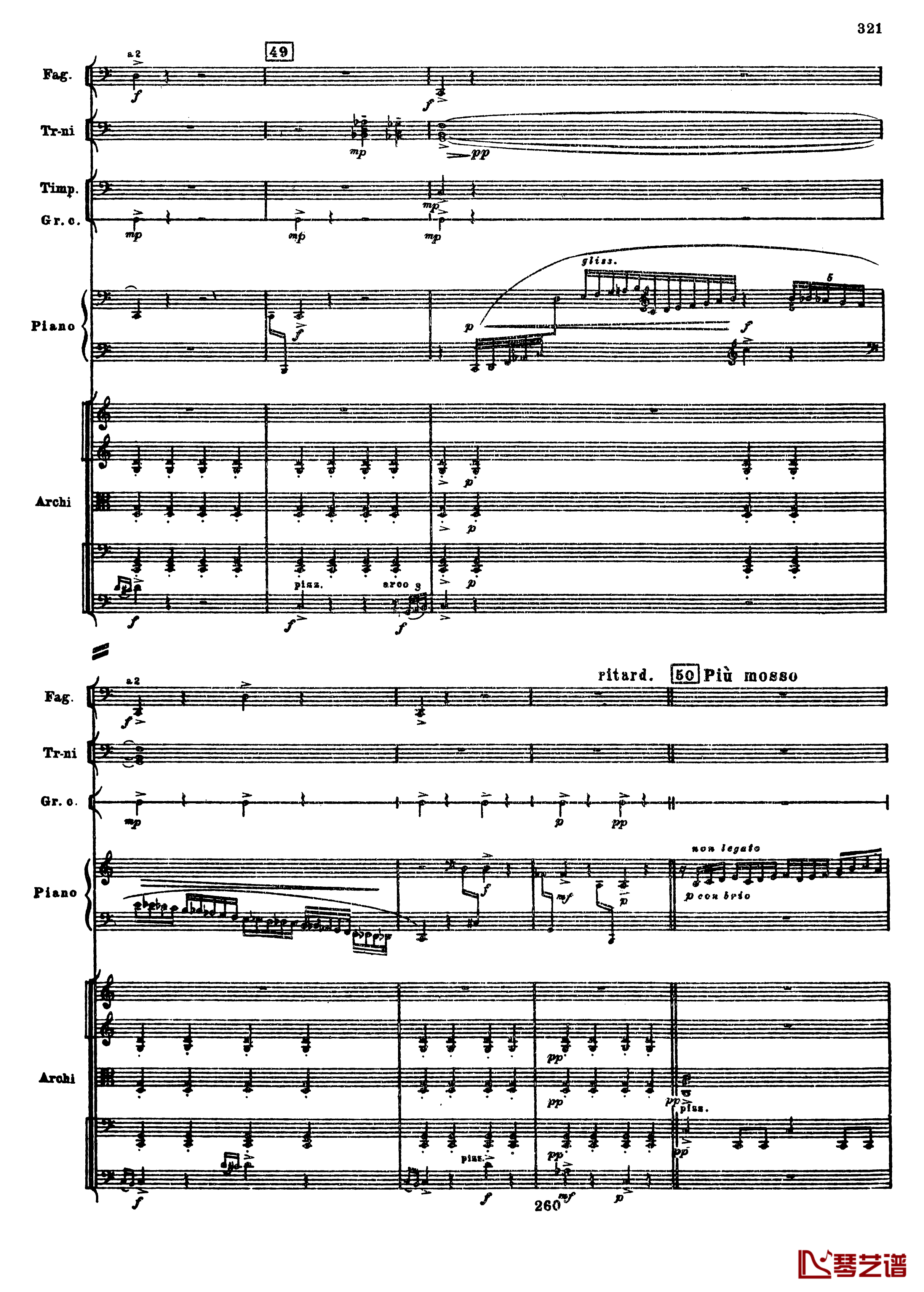 普罗科菲耶夫第三钢琴协奏曲钢琴谱-总谱-普罗科非耶夫53