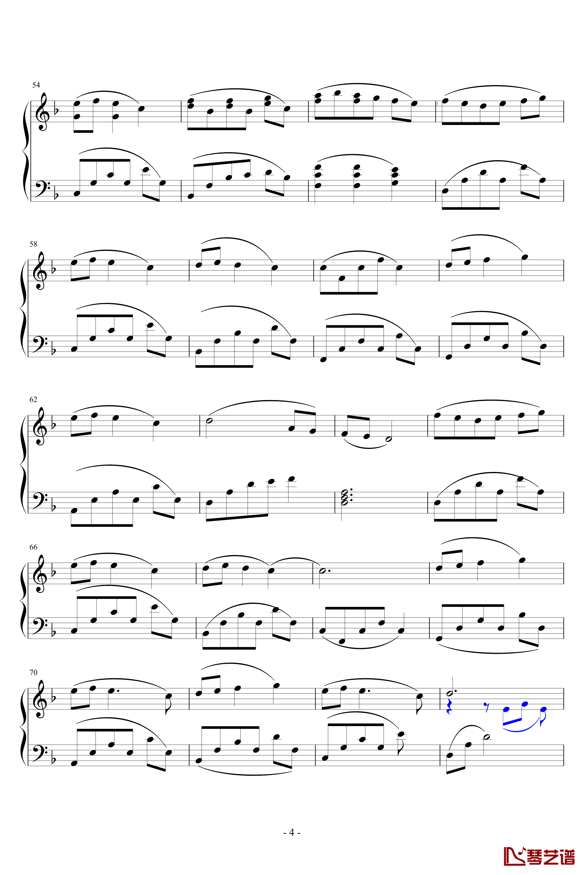 潘多拉之心插曲蕾西钢琴谱-简化钢琴版-影视4