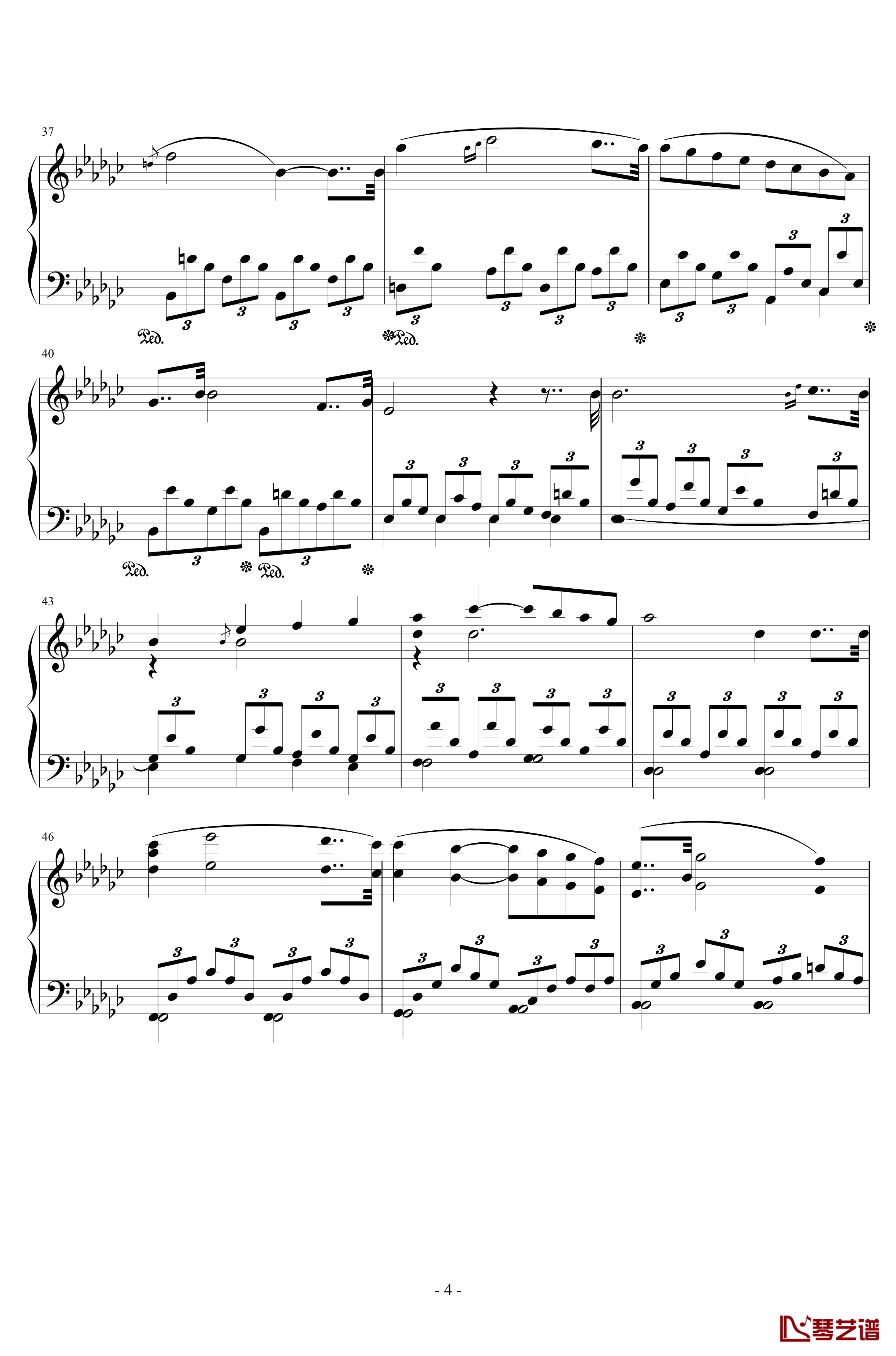 降e小调浪漫曲钢琴谱-Op.755  No.12-车尔尼-Czerny4