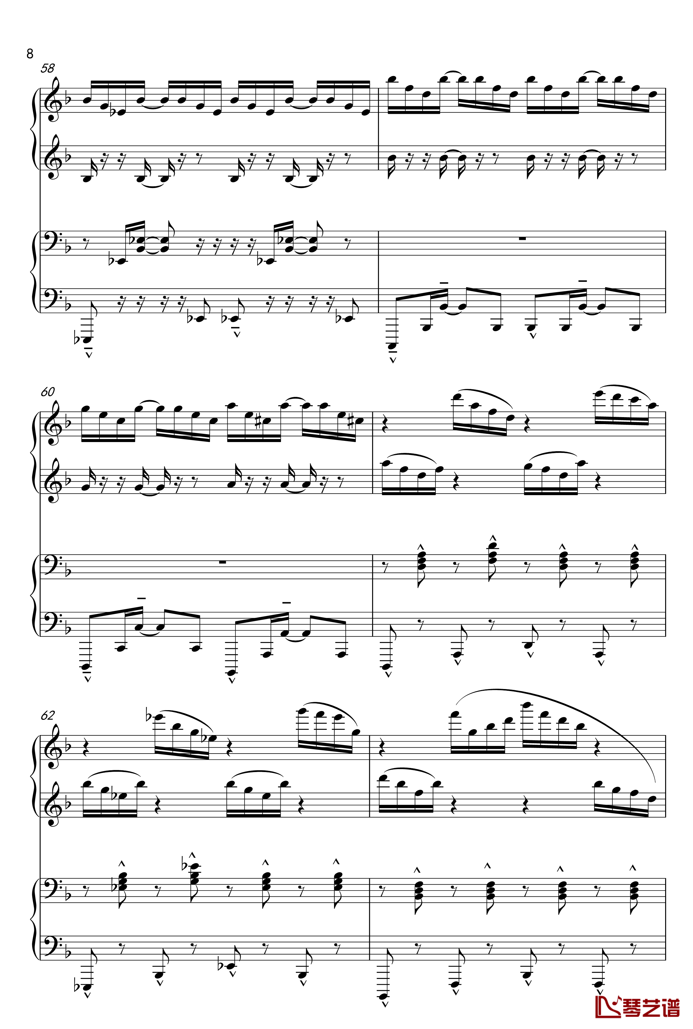 千本桜钢琴谱-Piano Duet by Richam.Yin-初音未来8