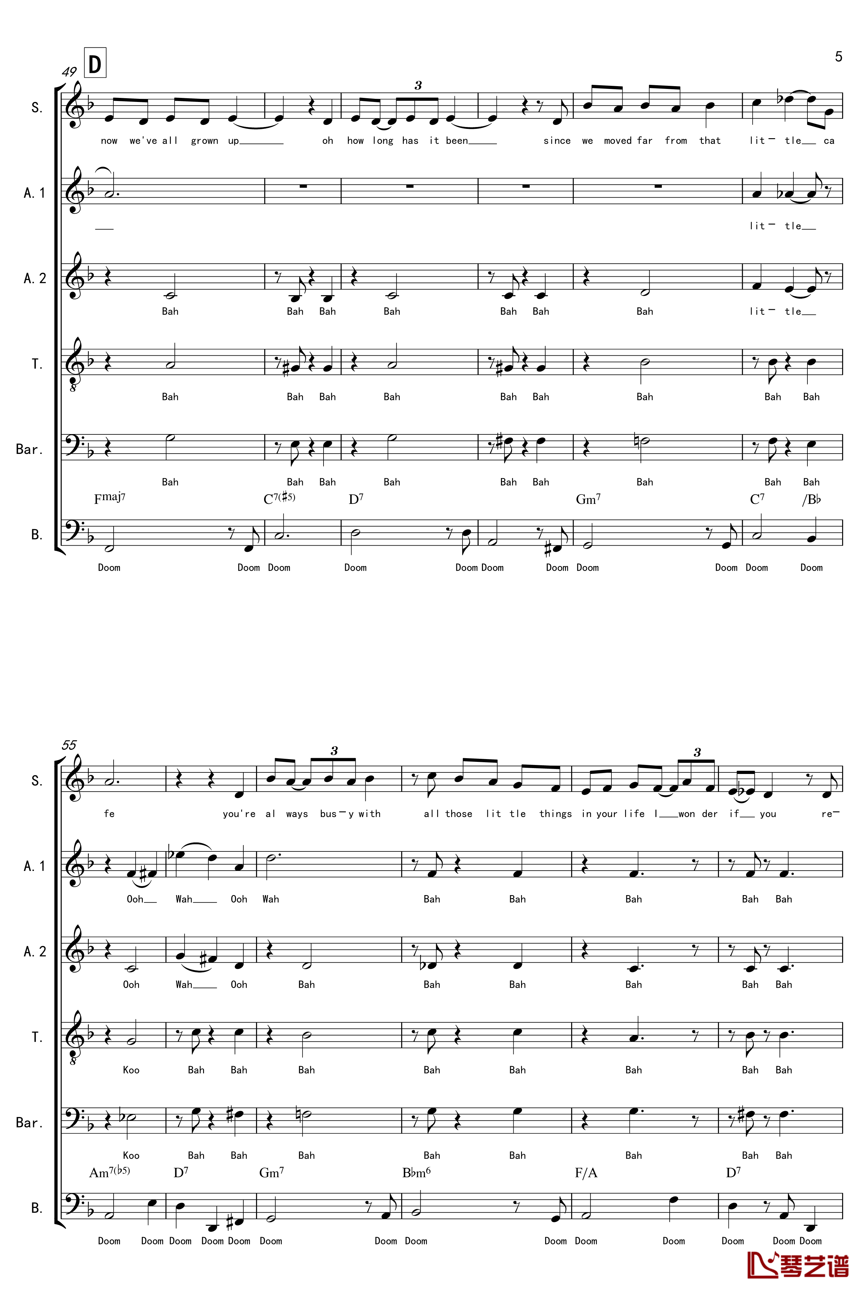 La Vanille钢琴谱-A cappella-thisisit20095