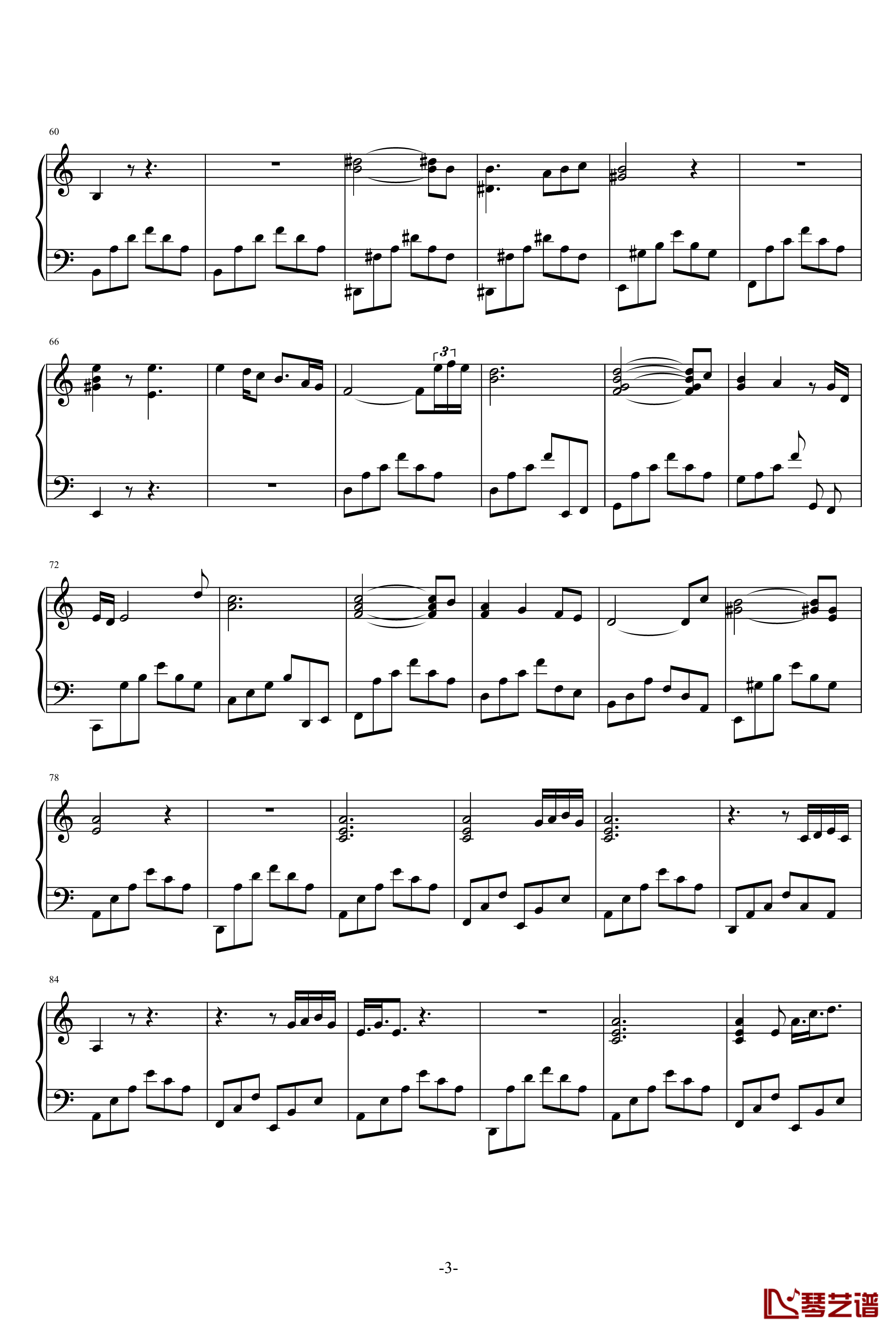 Parisienne Walkways钢琴谱-Gary Moore3