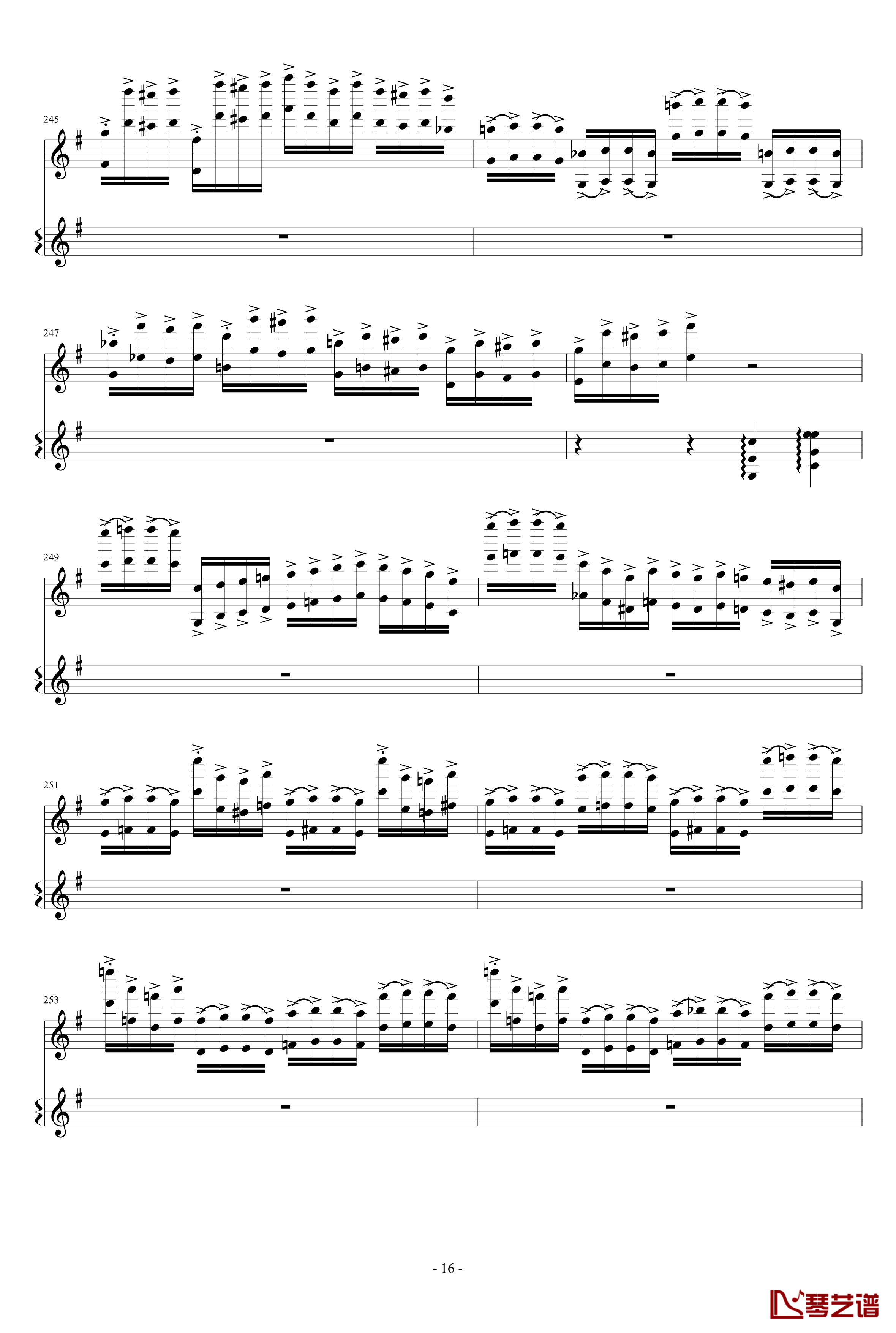 意大利国歌变奏曲钢琴谱-只修改了一个音-DXF16