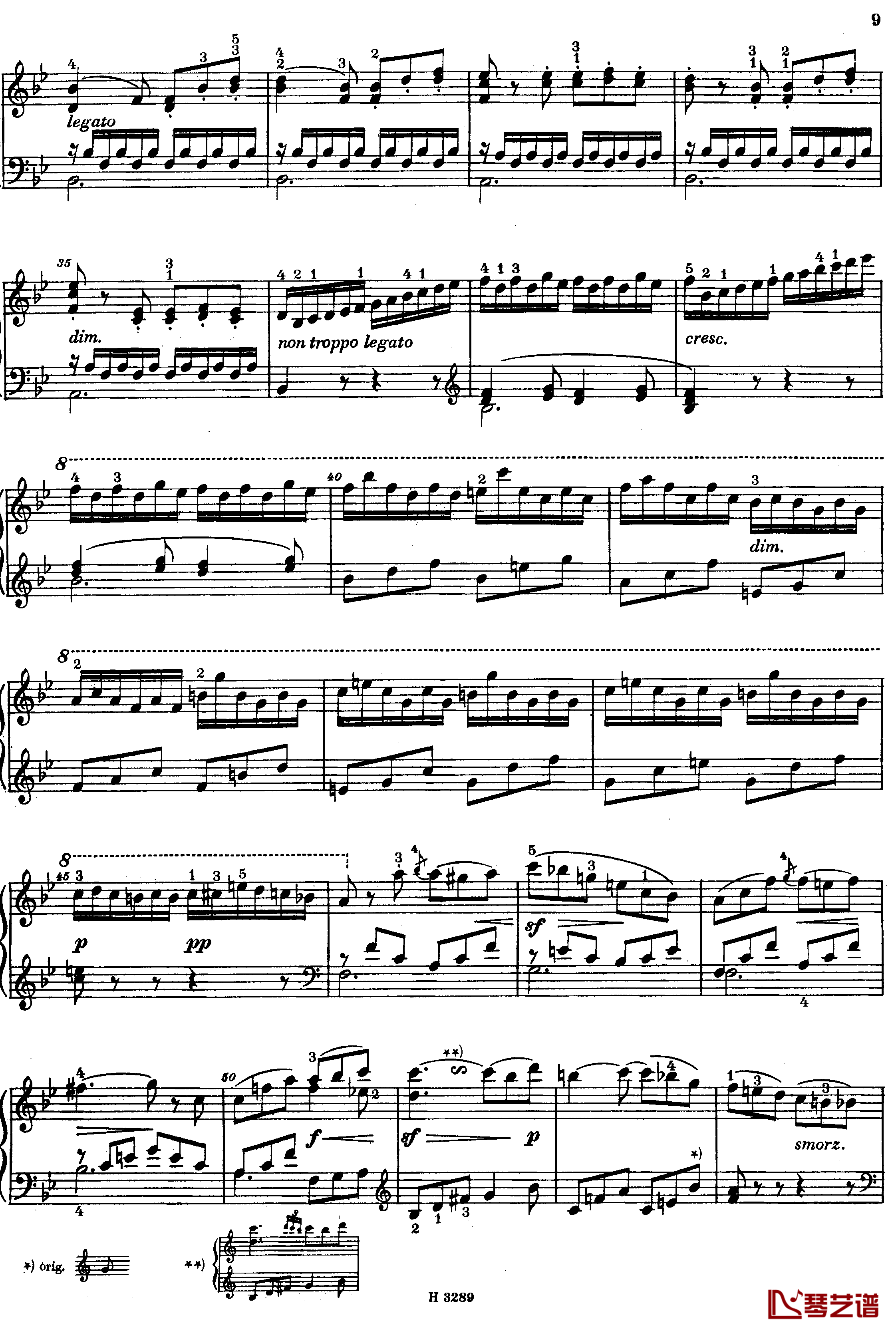 降B大调第八钢琴奏鸣曲Op.23钢琴谱-杜舍克9