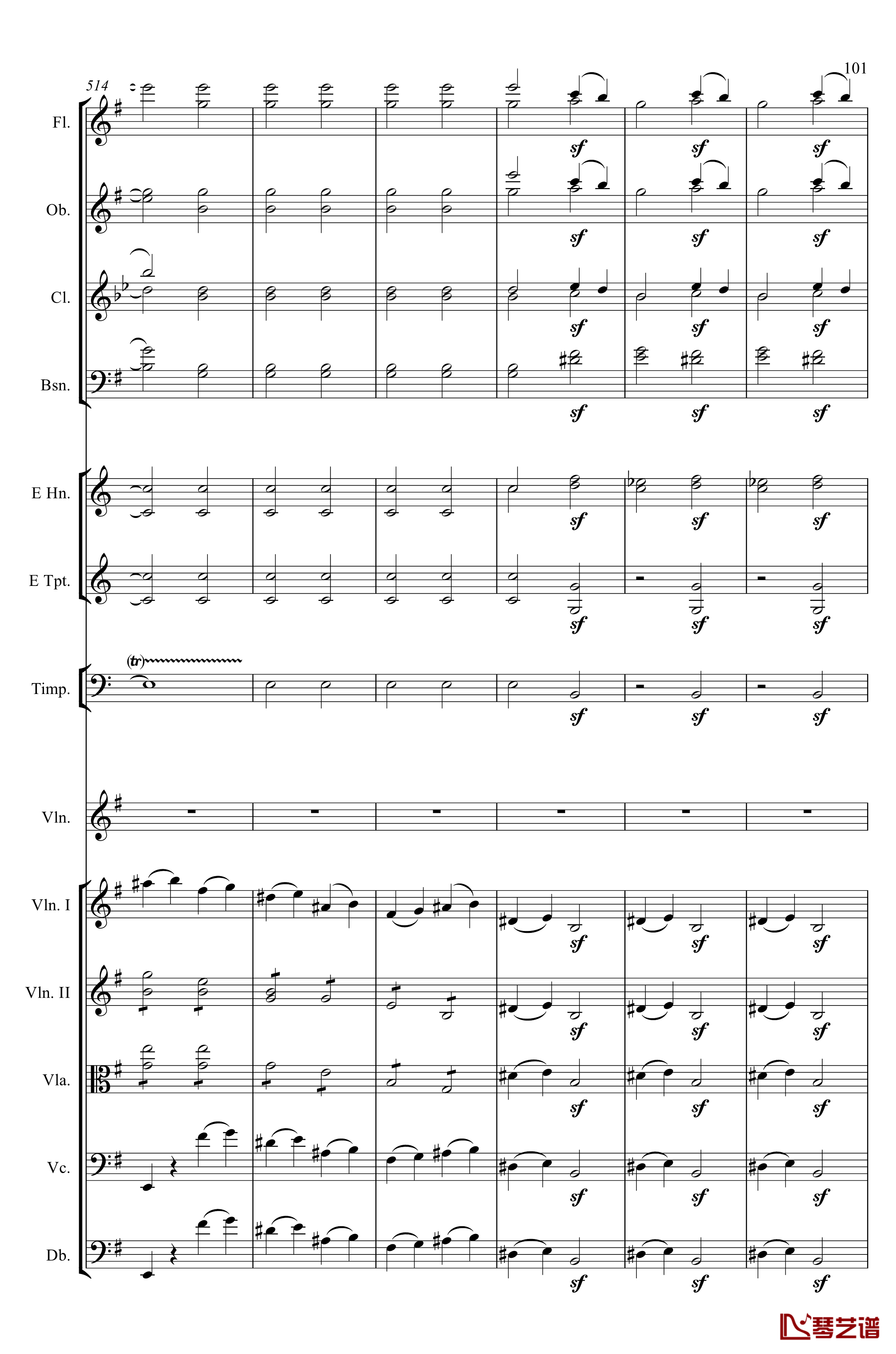 e小调小提琴协奏曲Op.64钢琴谱-第一乐章-门德尔松101