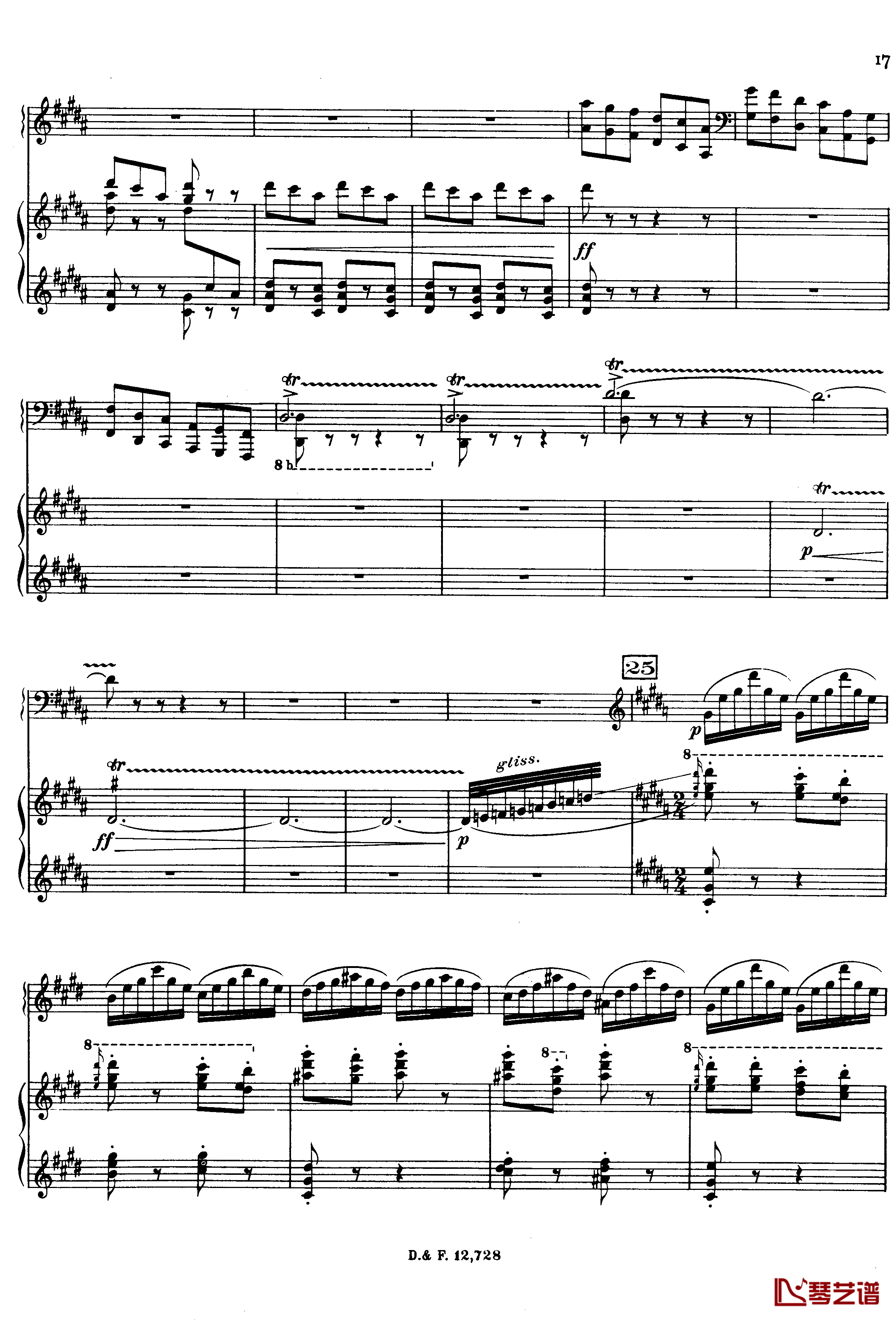 左手钢琴协奏曲钢琴谱-拉威尔-Ravel17