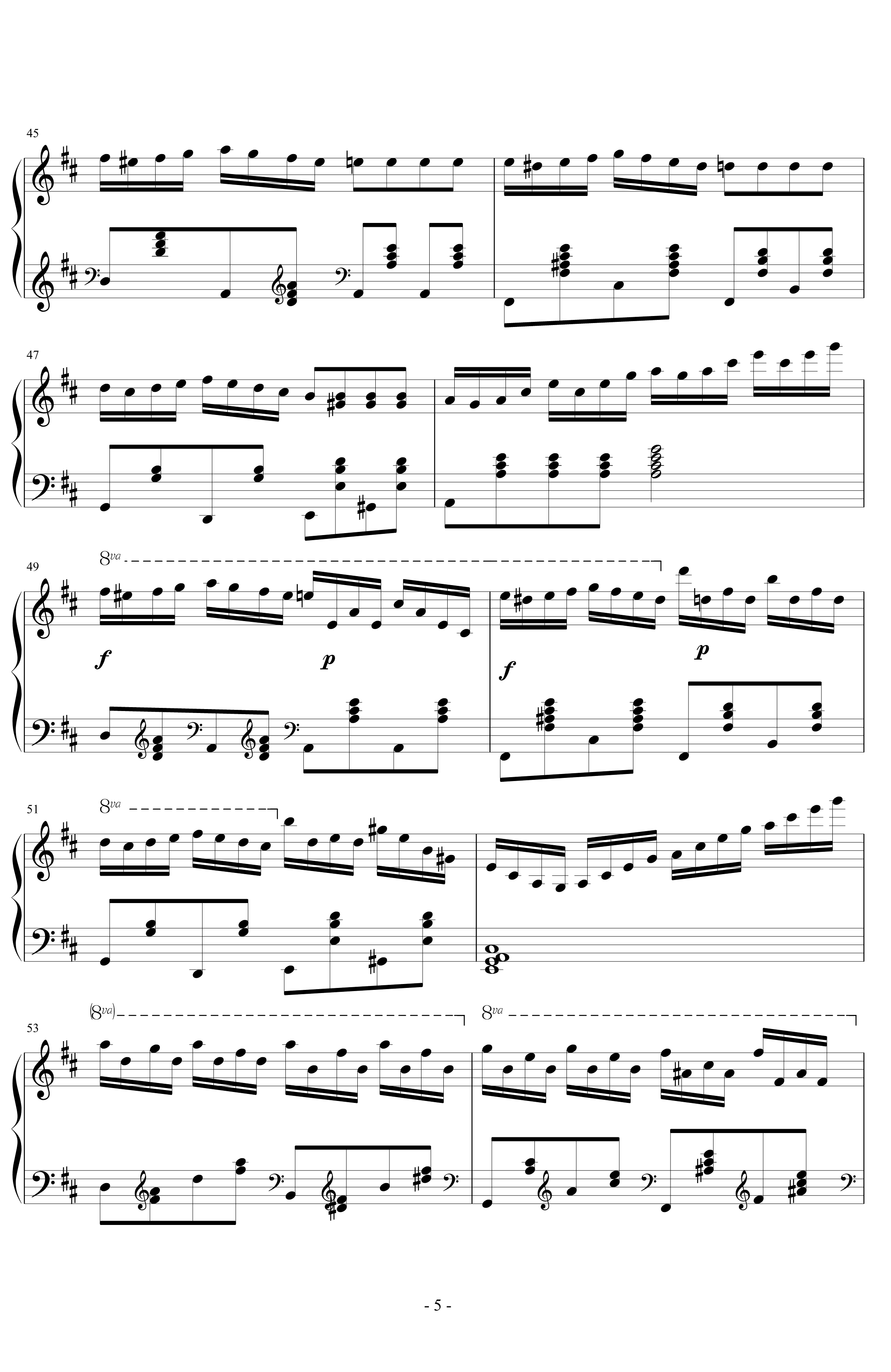 钢琴小品钢琴谱-Gx丶黑白5