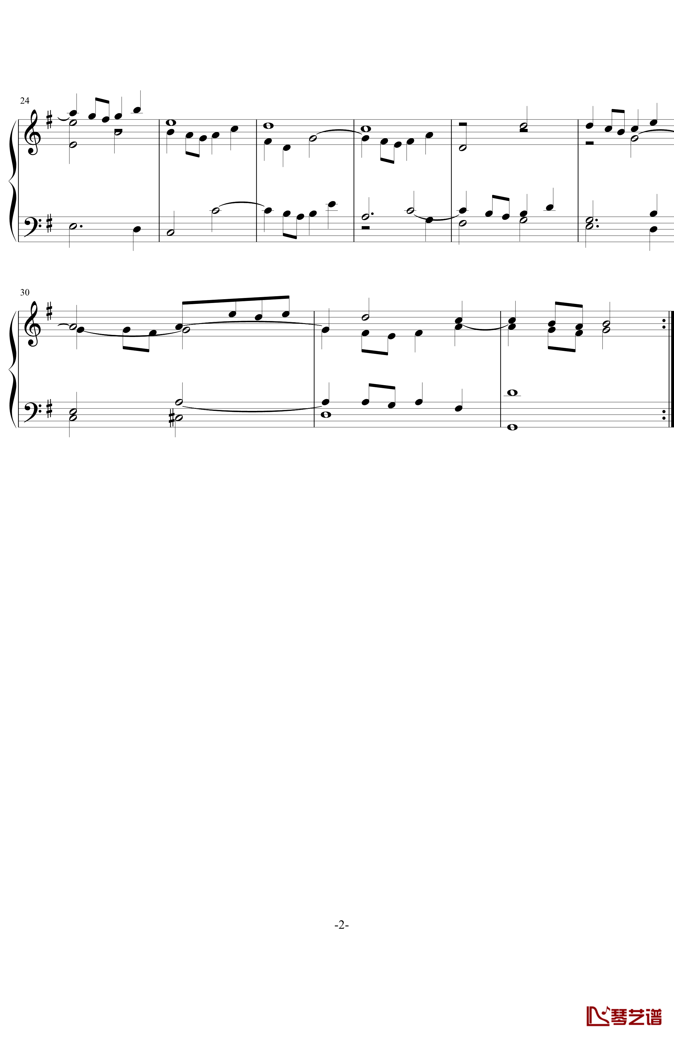 哥德堡变奏曲第20变奏钢琴谱-巴赫-P.E.Bach2