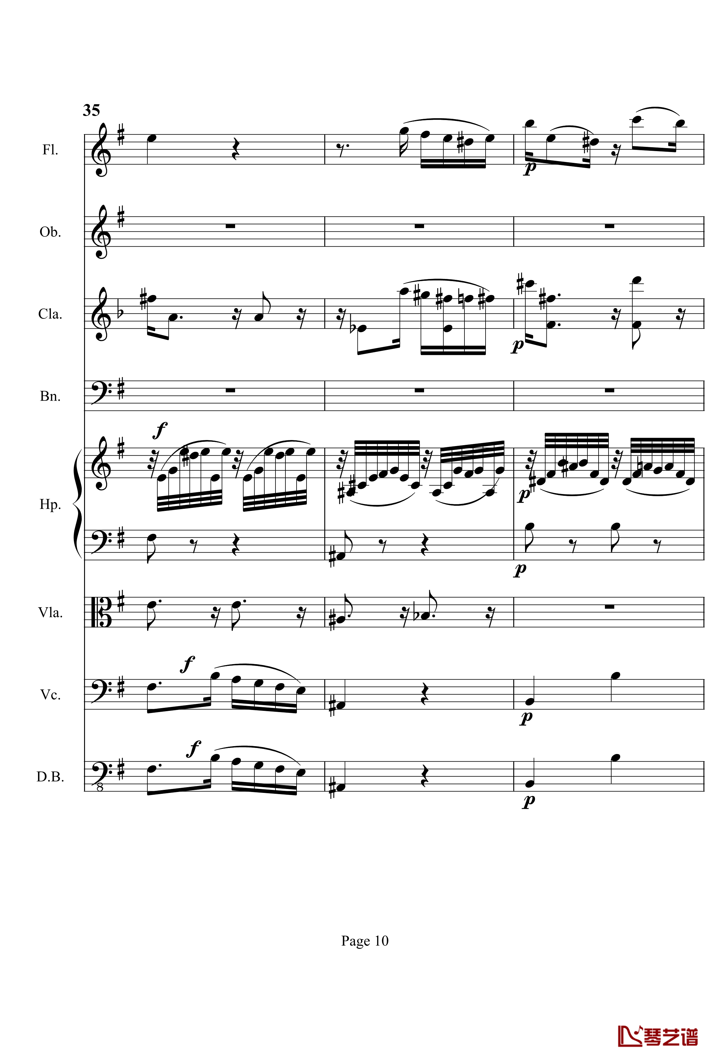 奏鸣曲之交响钢琴谱-第3首-Ⅱ-贝多芬-beethoven10