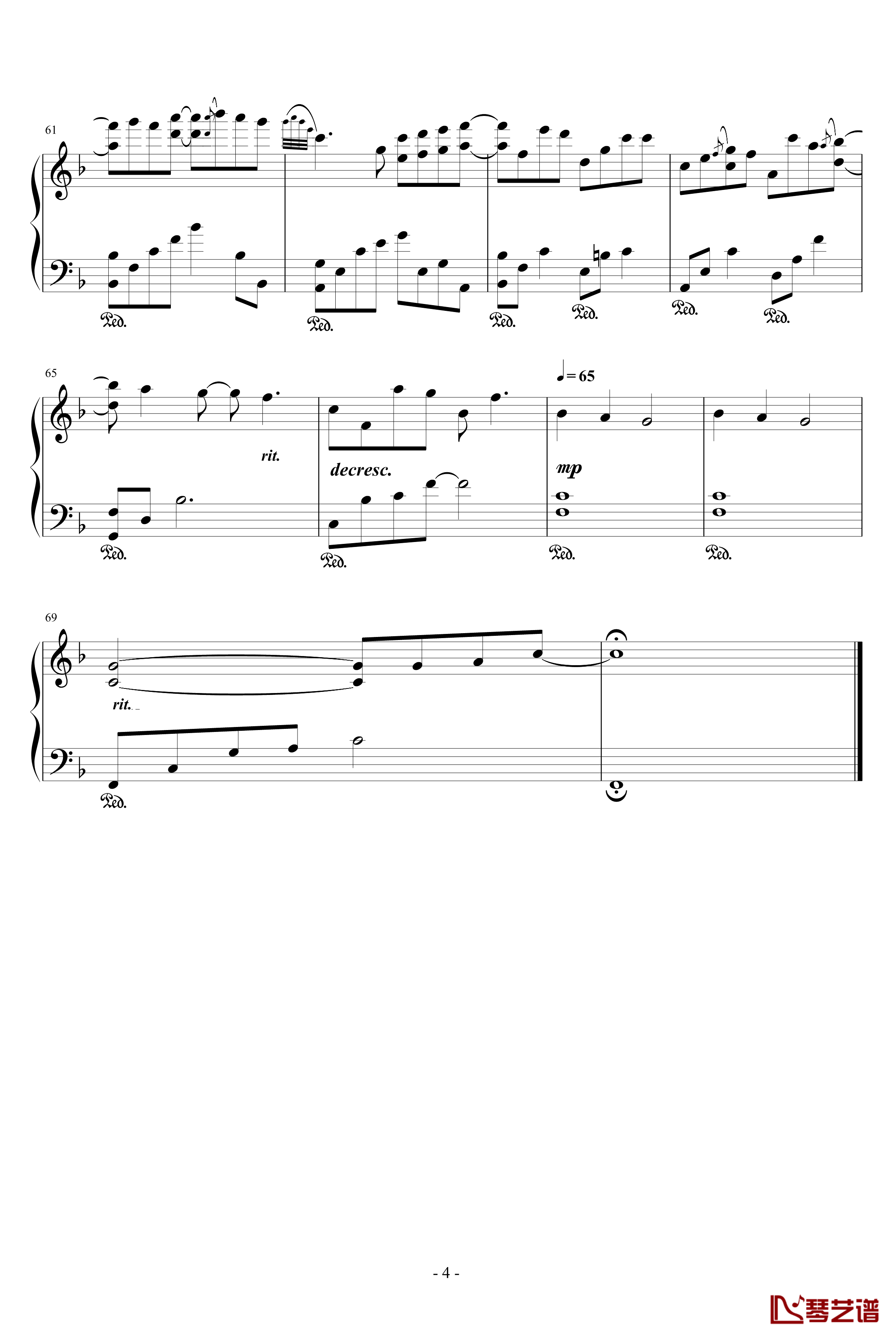 Love me钢琴谱-完美演奏版-Yiruma4