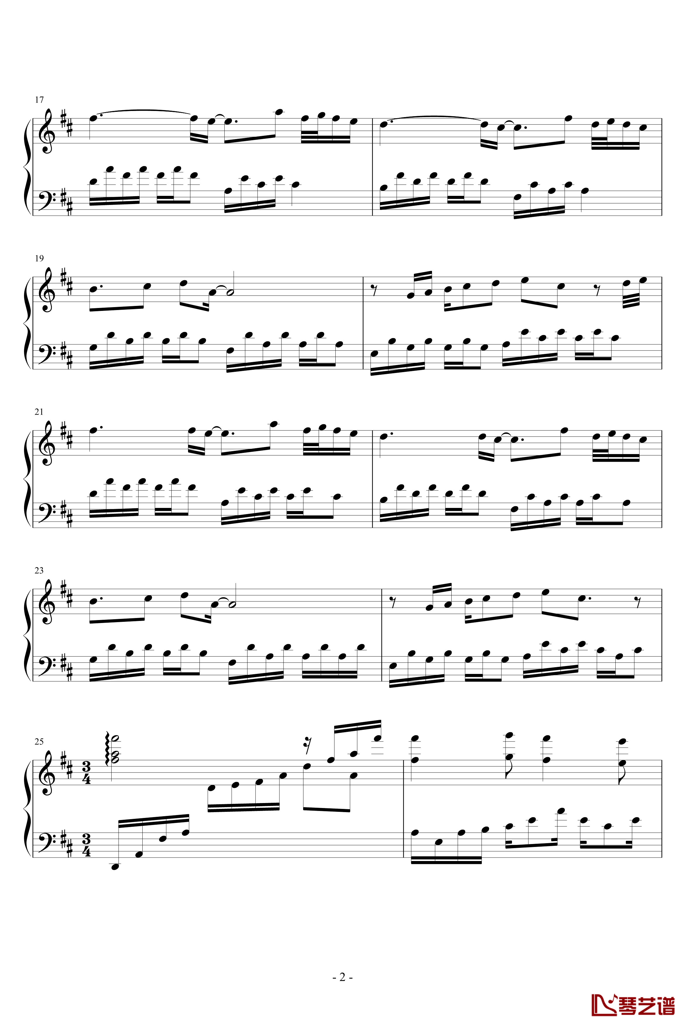 Jeffrey Michael版节选钢琴谱-D大调卡农-帕赫贝尔-Pachelbel2