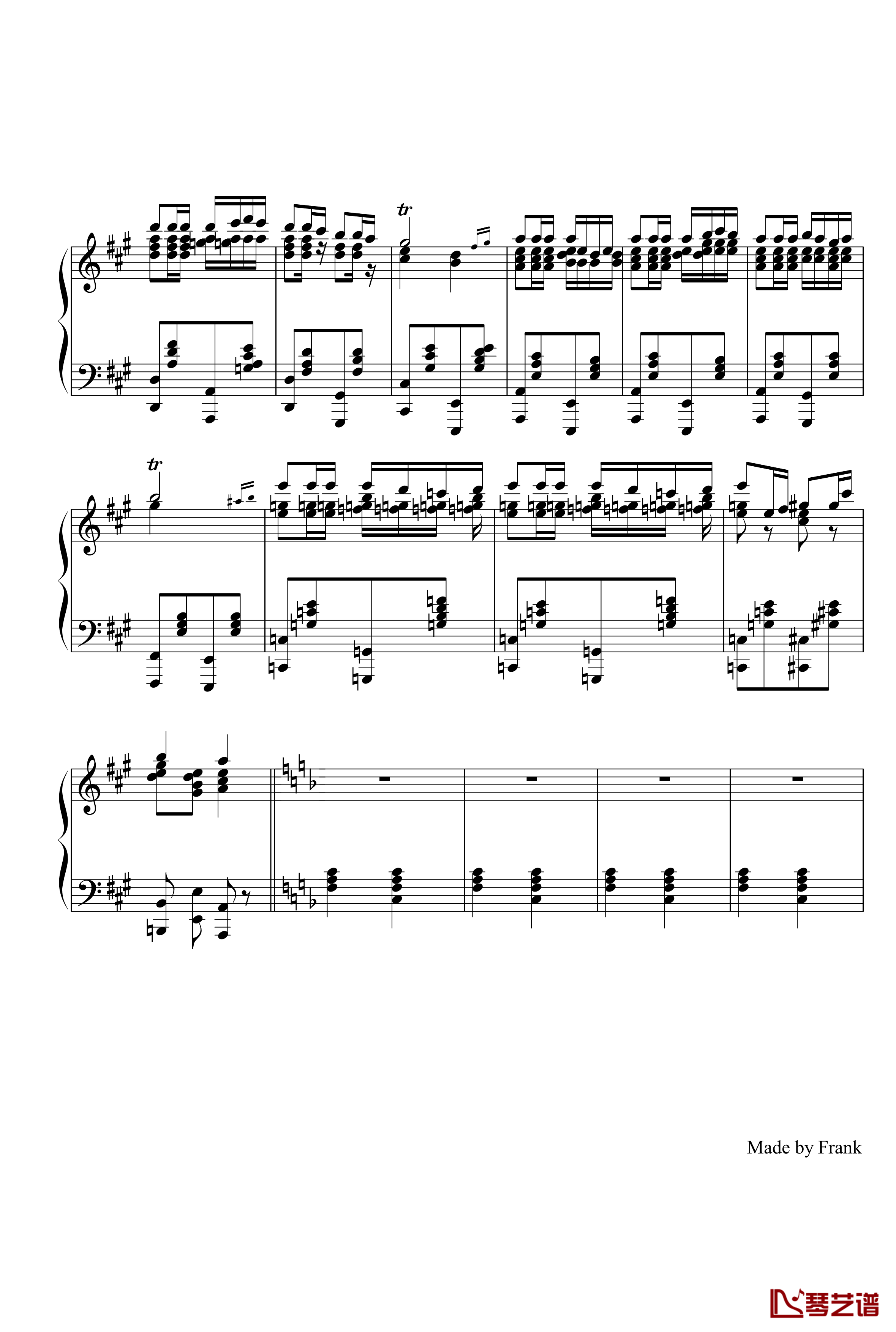 卡门序曲钢琴谱-比才-Bizet4