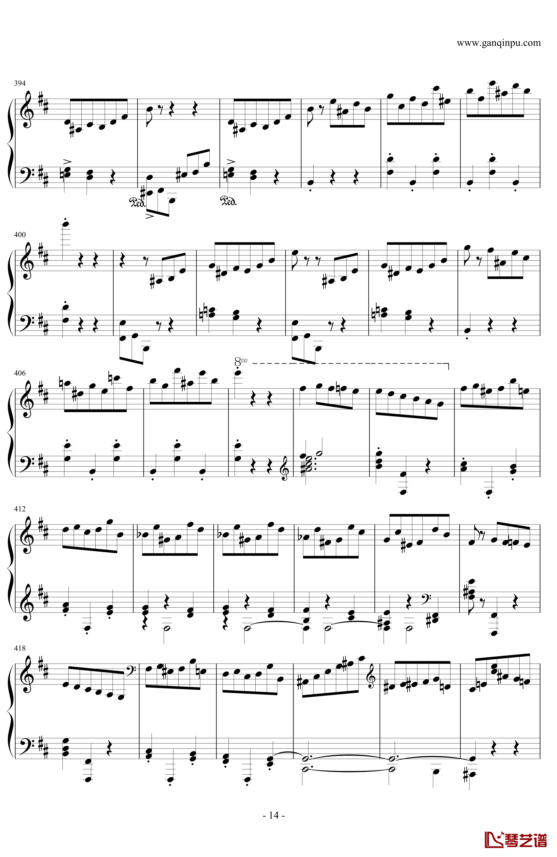 肖邦第一谐谑曲钢琴谱-肖邦-chopin14