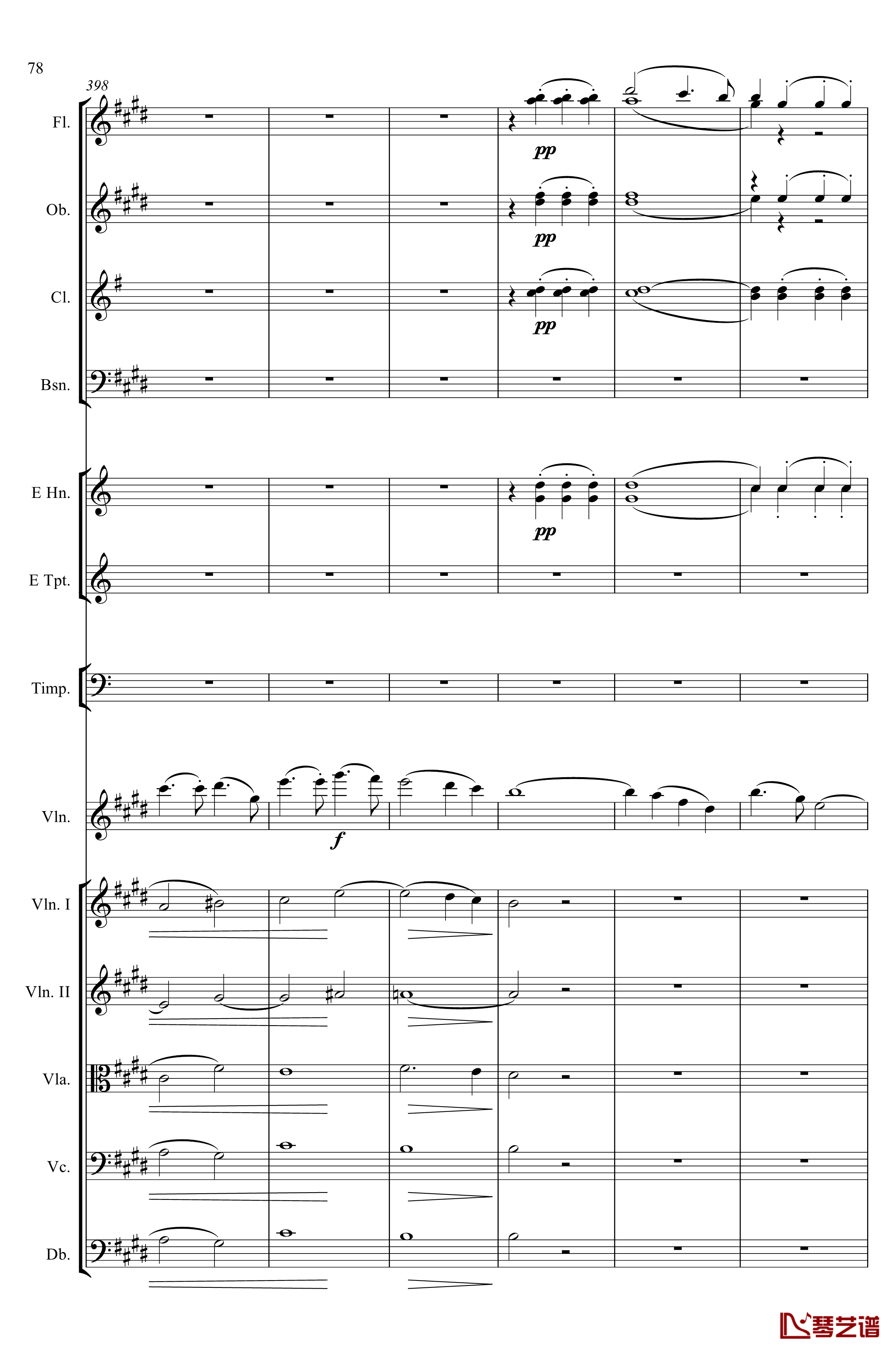 e小调小提琴协奏曲Op.64钢琴谱-第一乐章-门德尔松78