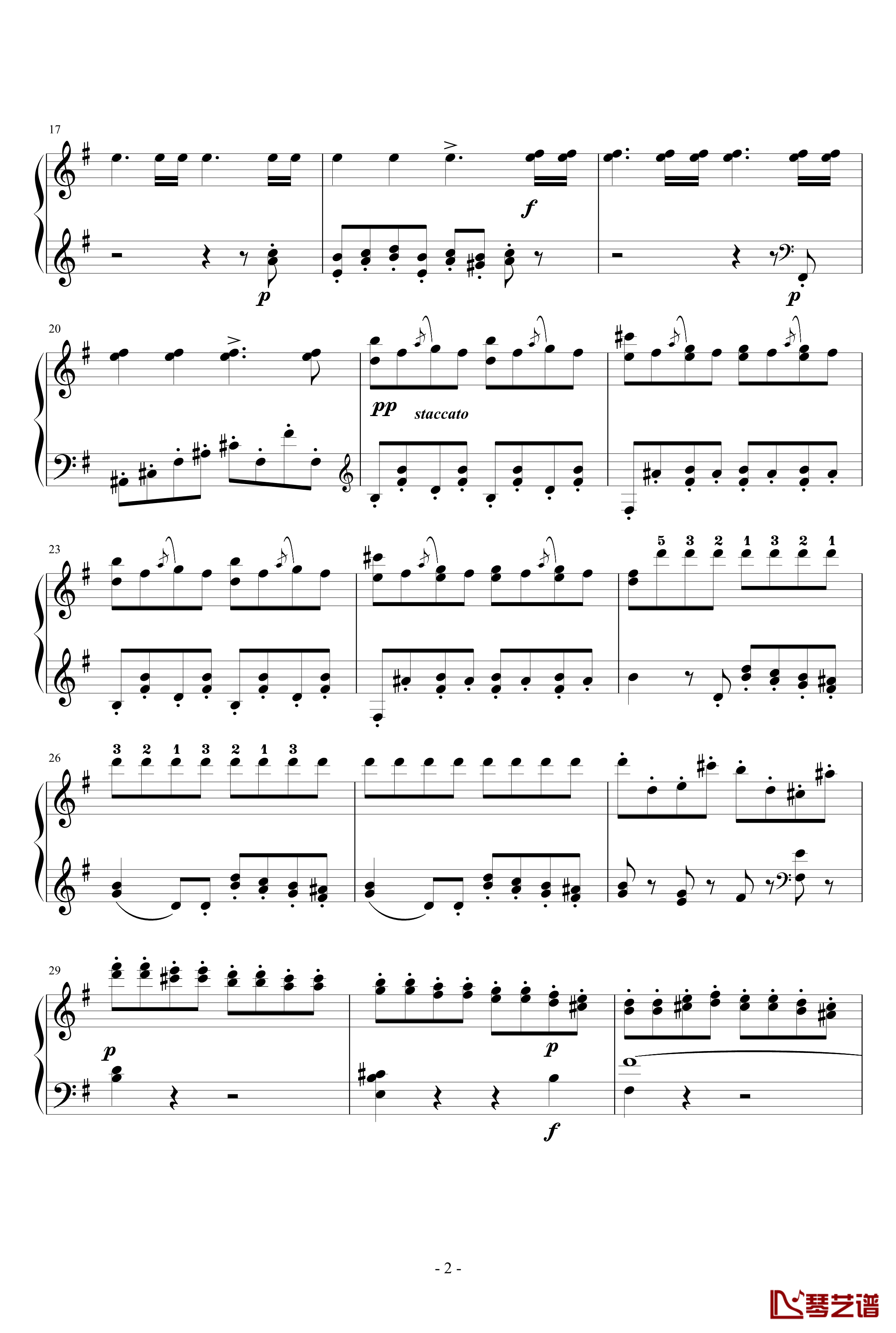 谐谑曲钢琴谱-Op.16 No.2-门德尔松2