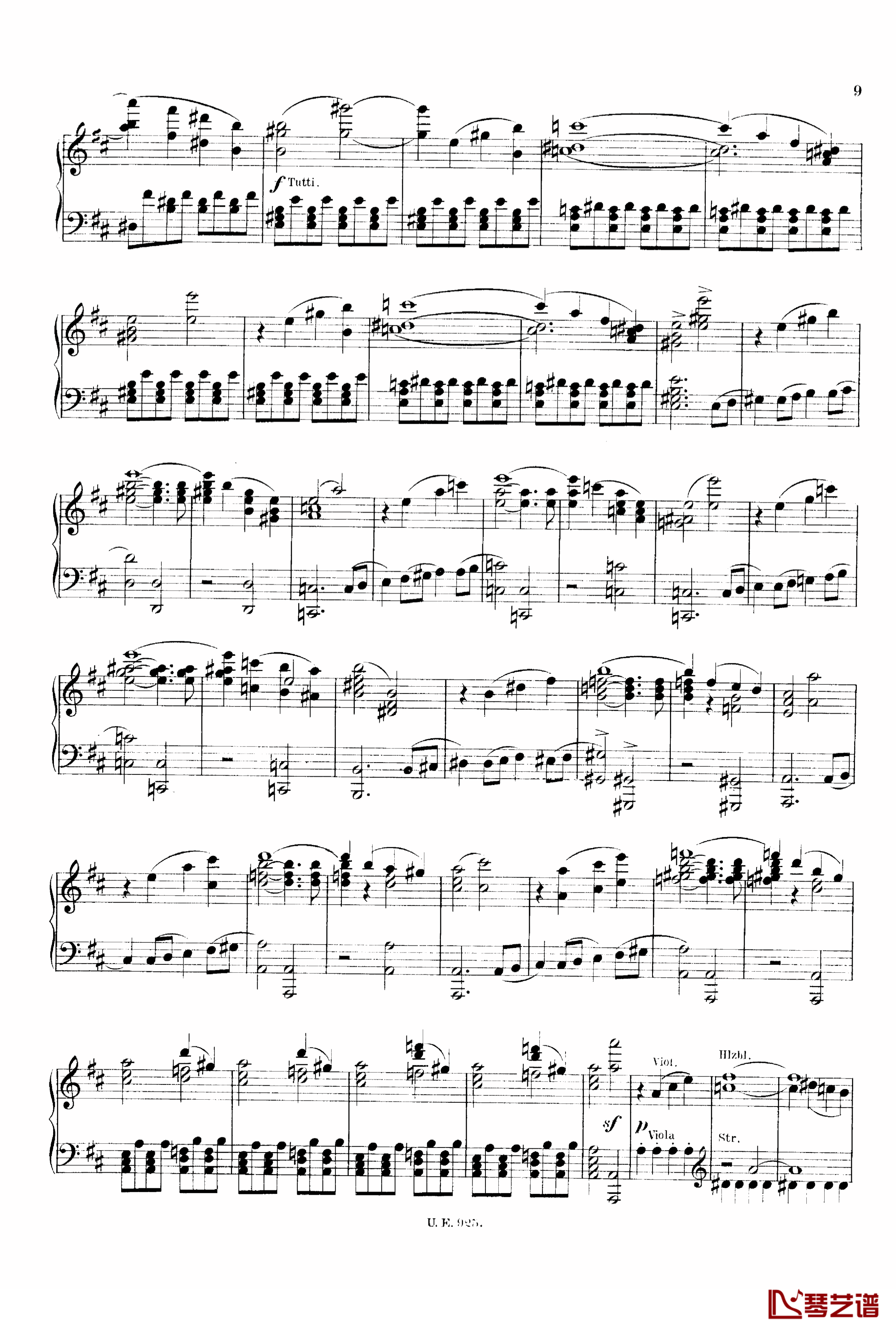D大调第一交响曲 D.82钢琴谱-舒伯特9