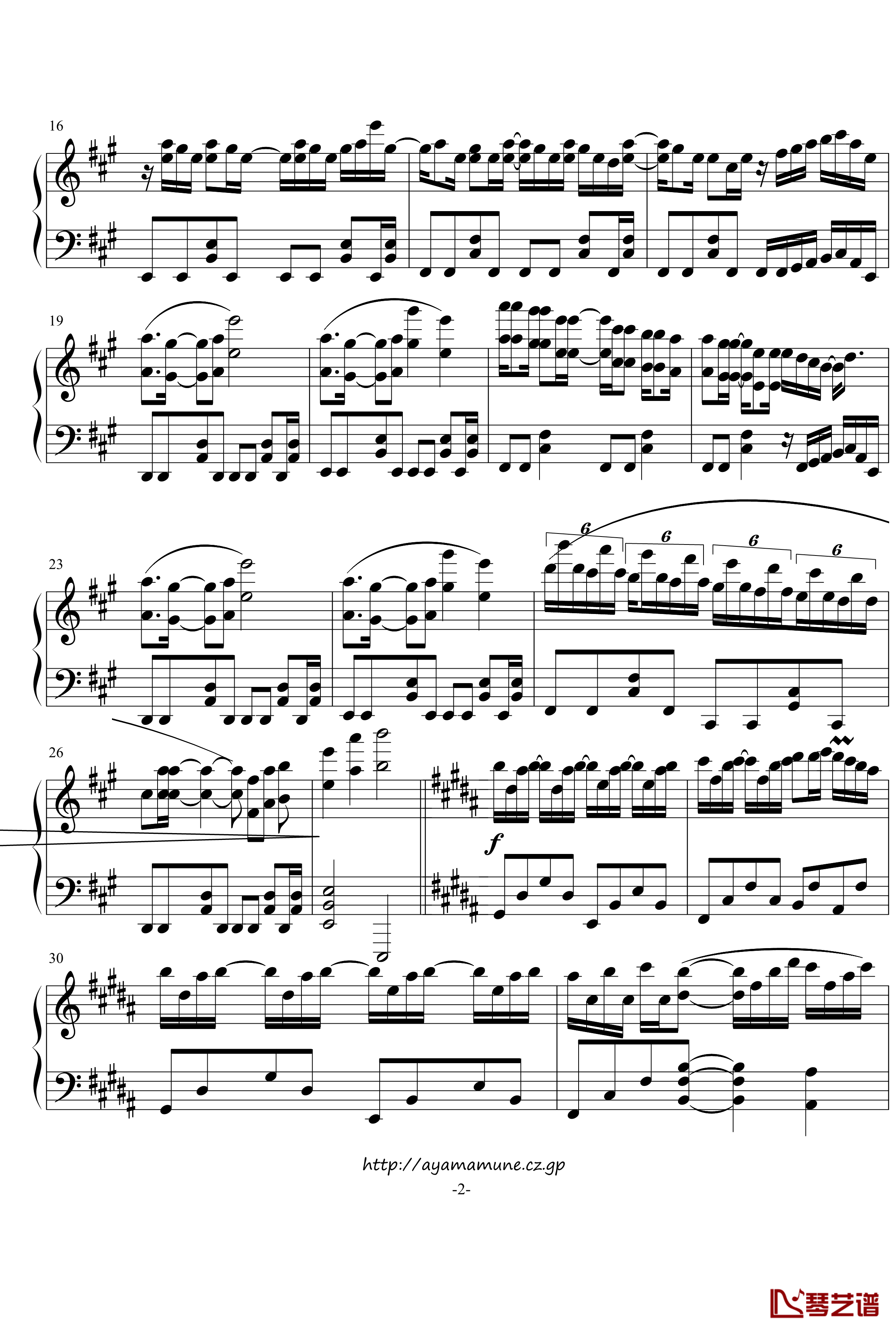 琴之翼 Wings of Piano 钢琴谱-Deemo游戏歌曲-V.K2