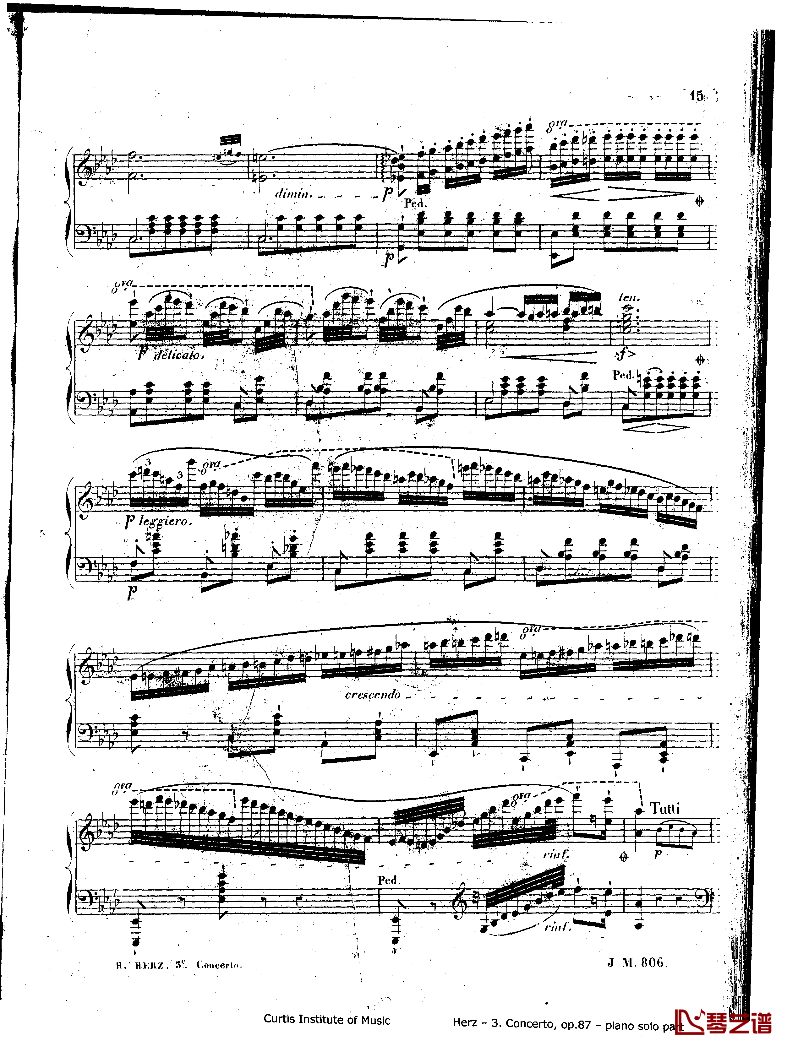 d小调第三钢琴协奏曲Op.87钢琴谱-赫尔兹15