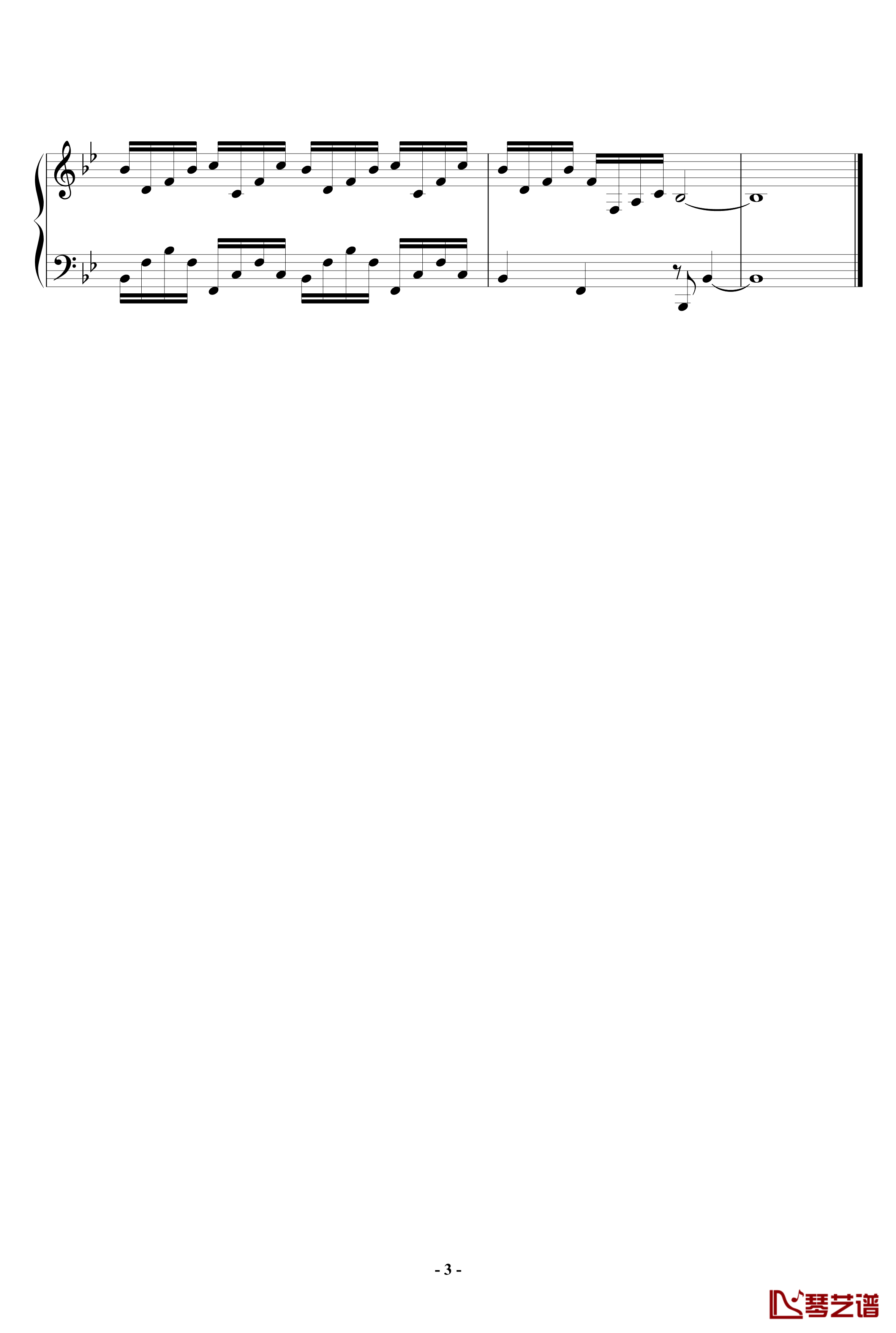 练习曲钢琴谱-黑白键卧龙3