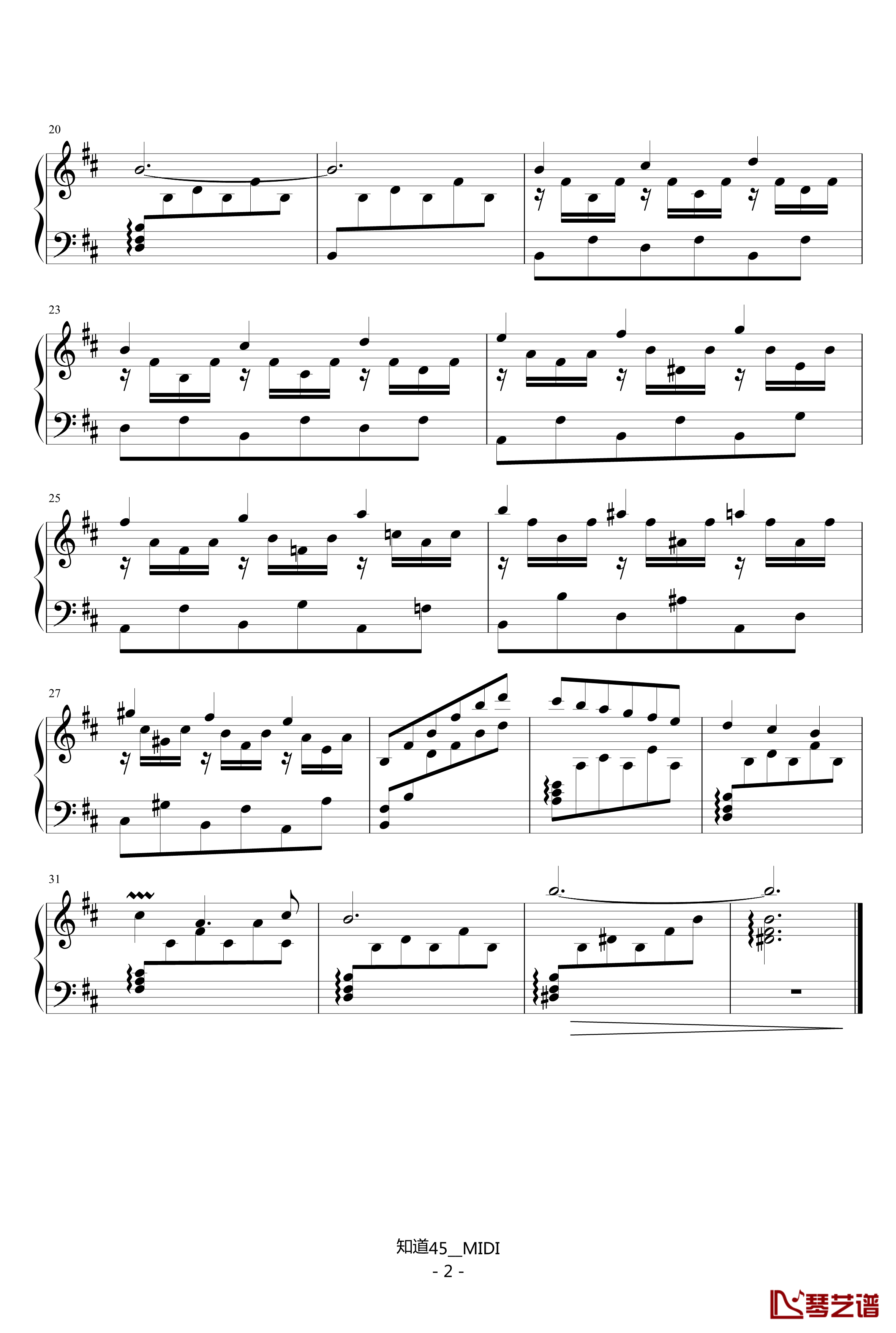 新疆游记钢琴谱-中国名曲2
