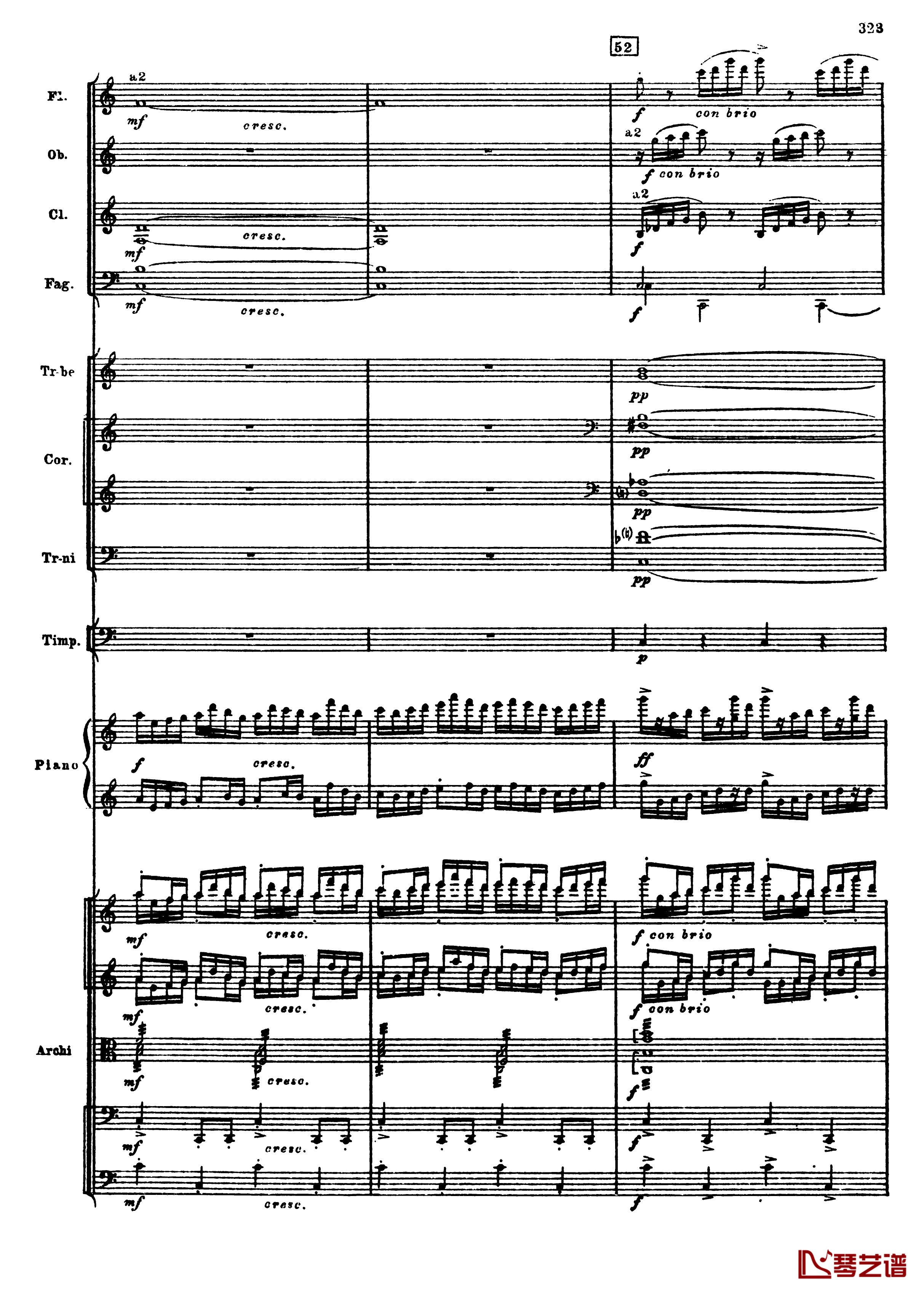 普罗科菲耶夫第三钢琴协奏曲钢琴谱-总谱-普罗科非耶夫55