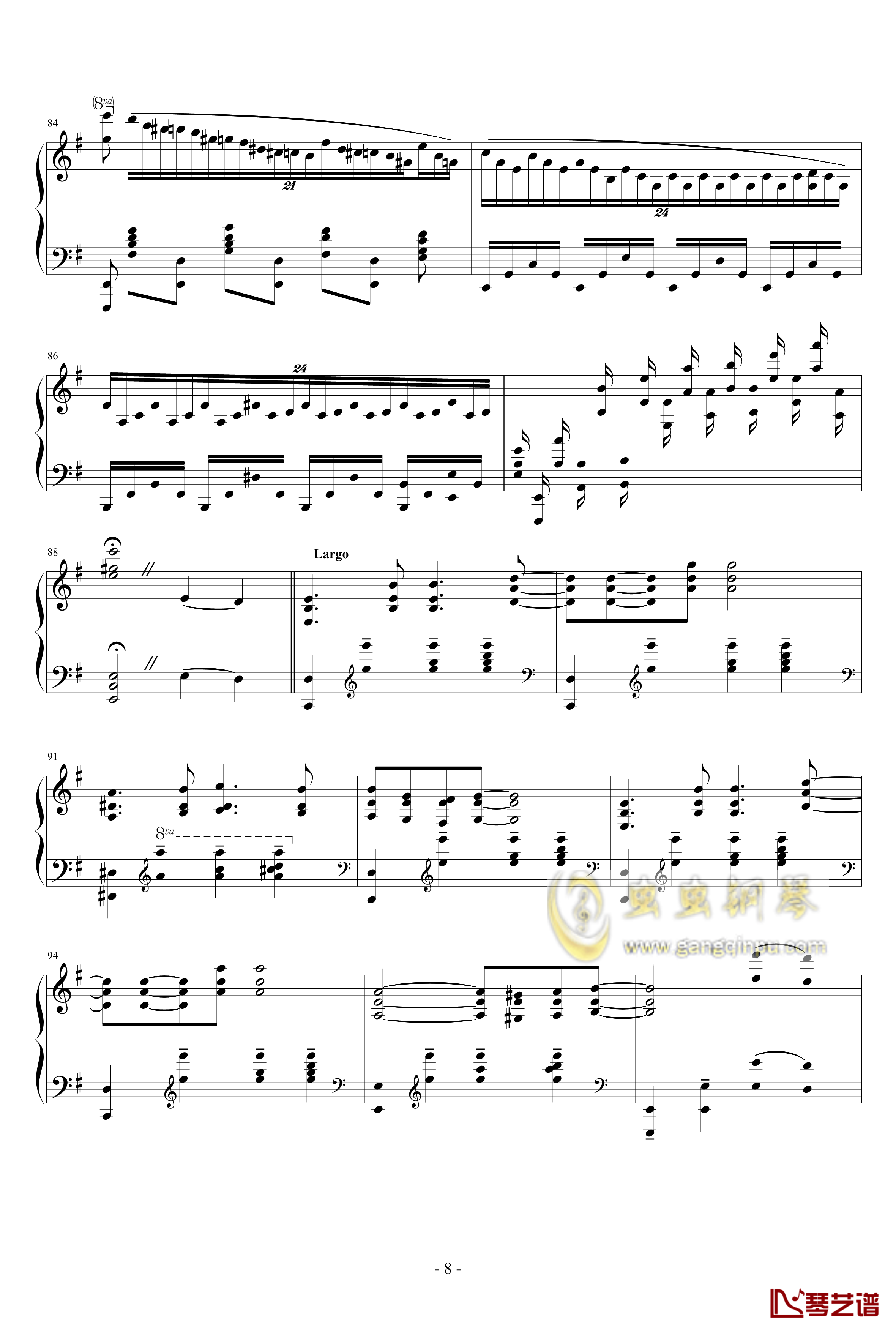 ココロ钢琴谱-鏡音リン8