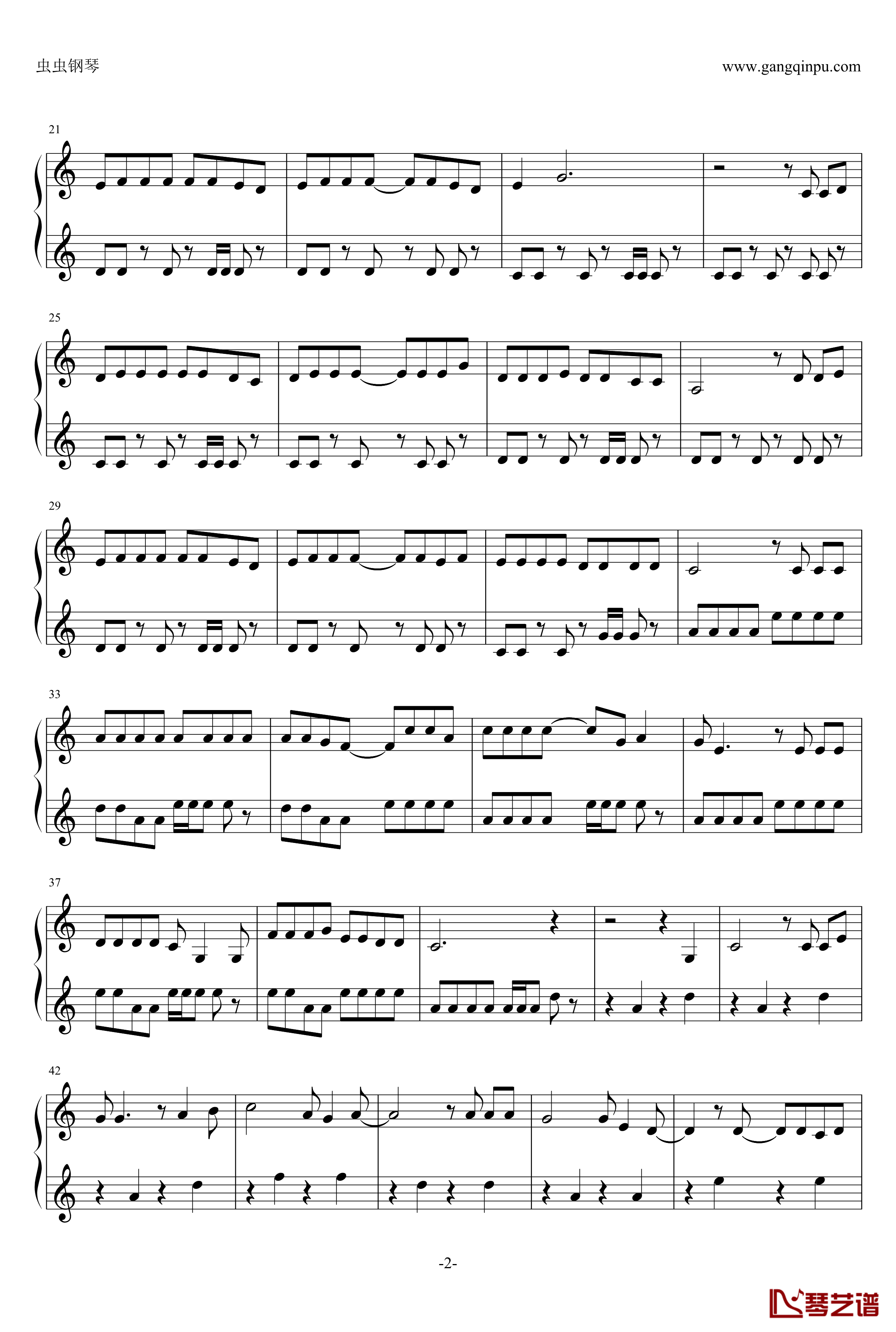 红蜻蜓钢琴谱-by22